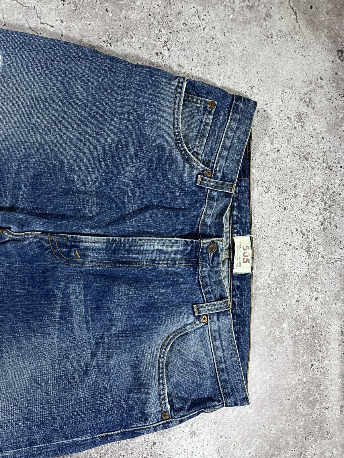 Levi's Vintage Levis Bootcut 505 Jeans Light Blue Faded Distressed Size US 36 / EU 52 - 3 Thumbnail