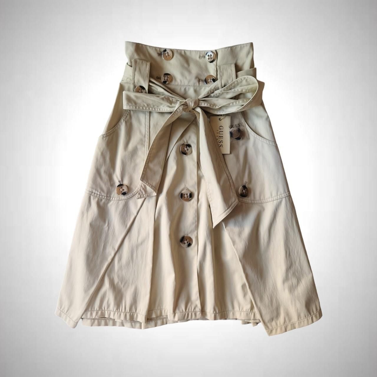 image of Guess Cargo Archive Midi Skirt in Beige, Women's (Size 24)