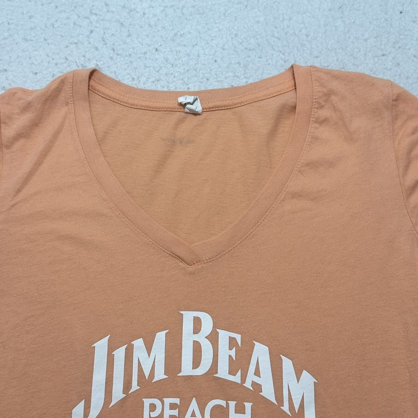 Other Jim Beam Peach Bourbon Whiskey Medium V-Neck T Shirt Pink Size M / US 6-8 / IT 42-44 - 3 Thumbnail
