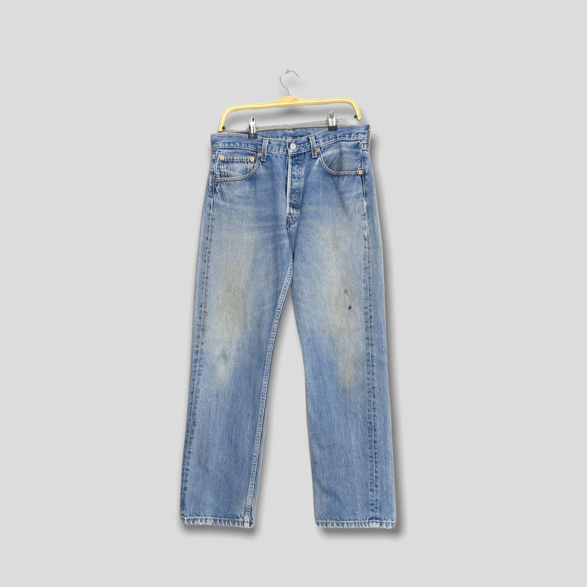Vintage 90s Levi's 501 Blue Jeans Faded Dirty 32x30