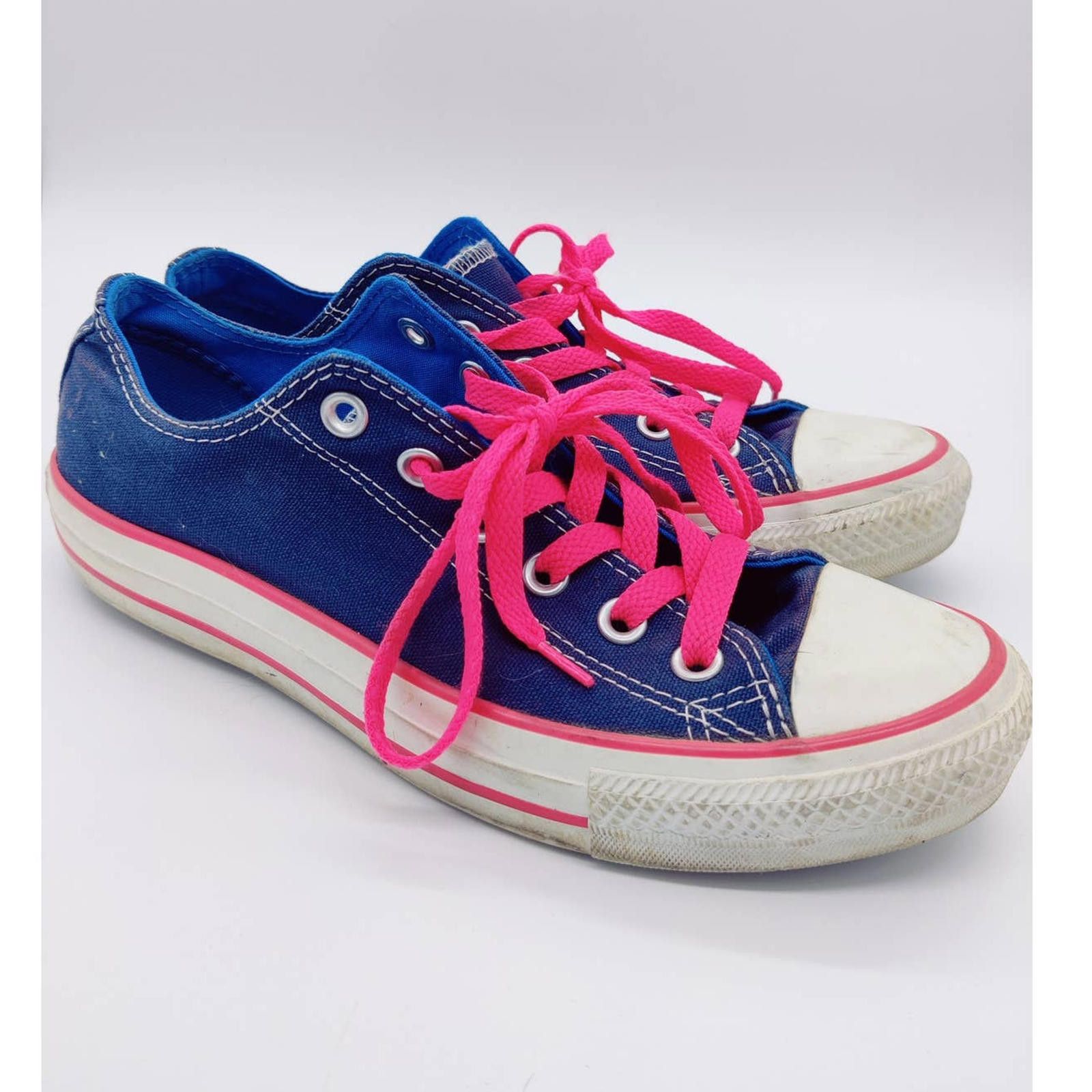 Converse Converse Chuck Taylor All Star Blue Hot Pink Sneakers 6 Size US 8 / IT 38 - 2 Thumbnail