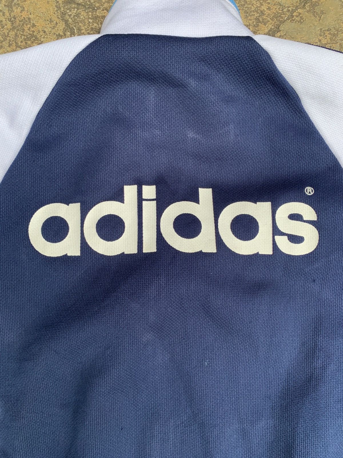Adidas × Descente × Vintage 1990s Adidas Descente Trashed 3 Stripes Track Jacket Size S / US 4 / IT 40 - 5 Thumbnail