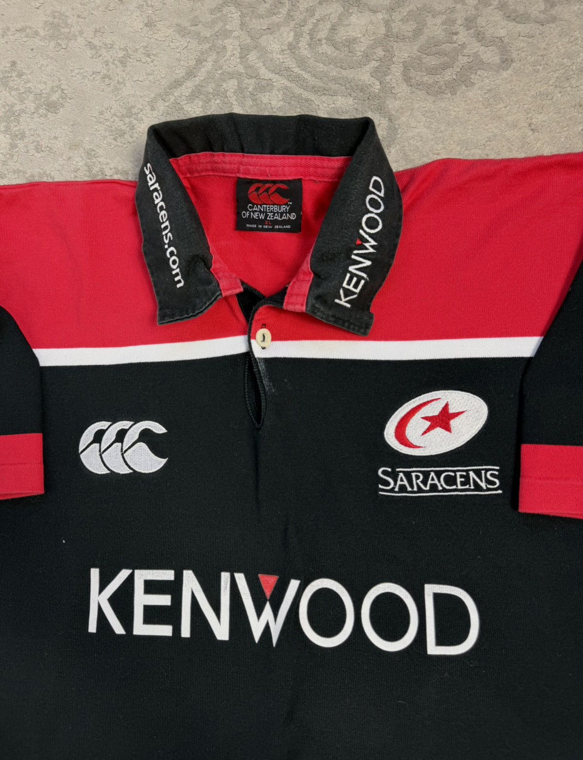 Canterbury of New Zealand Canterbury Saracens 2000/2001 Rugby Vintage Jersey Size US XL / EU 56 / 4 - 3 Thumbnail