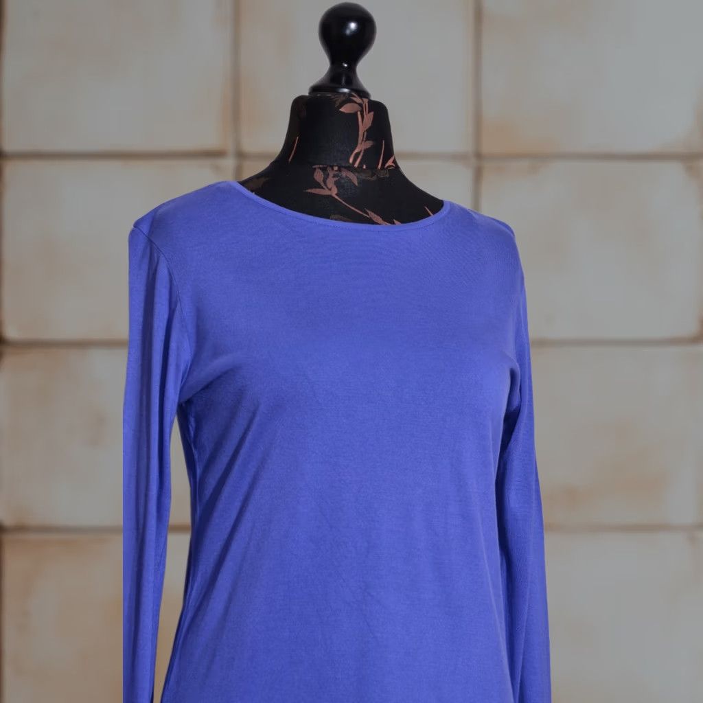 Vintage Gudrun Sjoden Womens Casual Modal Long Sleeve Top Shirt Blue M Size M / US 6-8 / IT 42-44 - 1 Thumbnail
