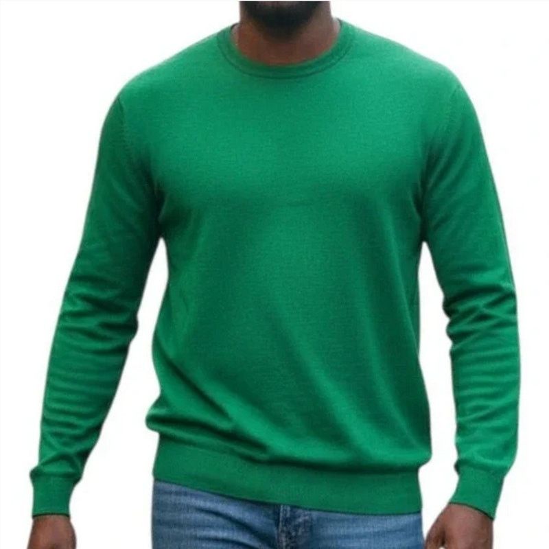 PIOMBO Piombo Men's Green Cotton Blend Crewneck Sweater NWT Size US M / EU 48-50 / 2 - 1 Thumbnail