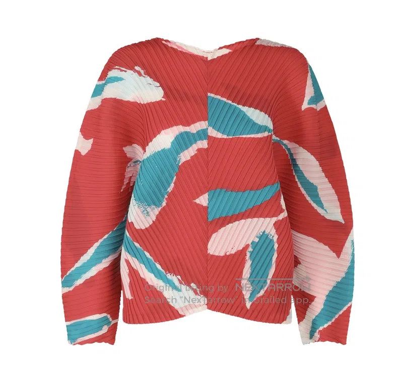 Issey Miyake Issey Miyake Colorful Diagonal Striped V-Neck Long Sleeve Size M / US 6-8 / IT 42-44 - 2 Thumbnail