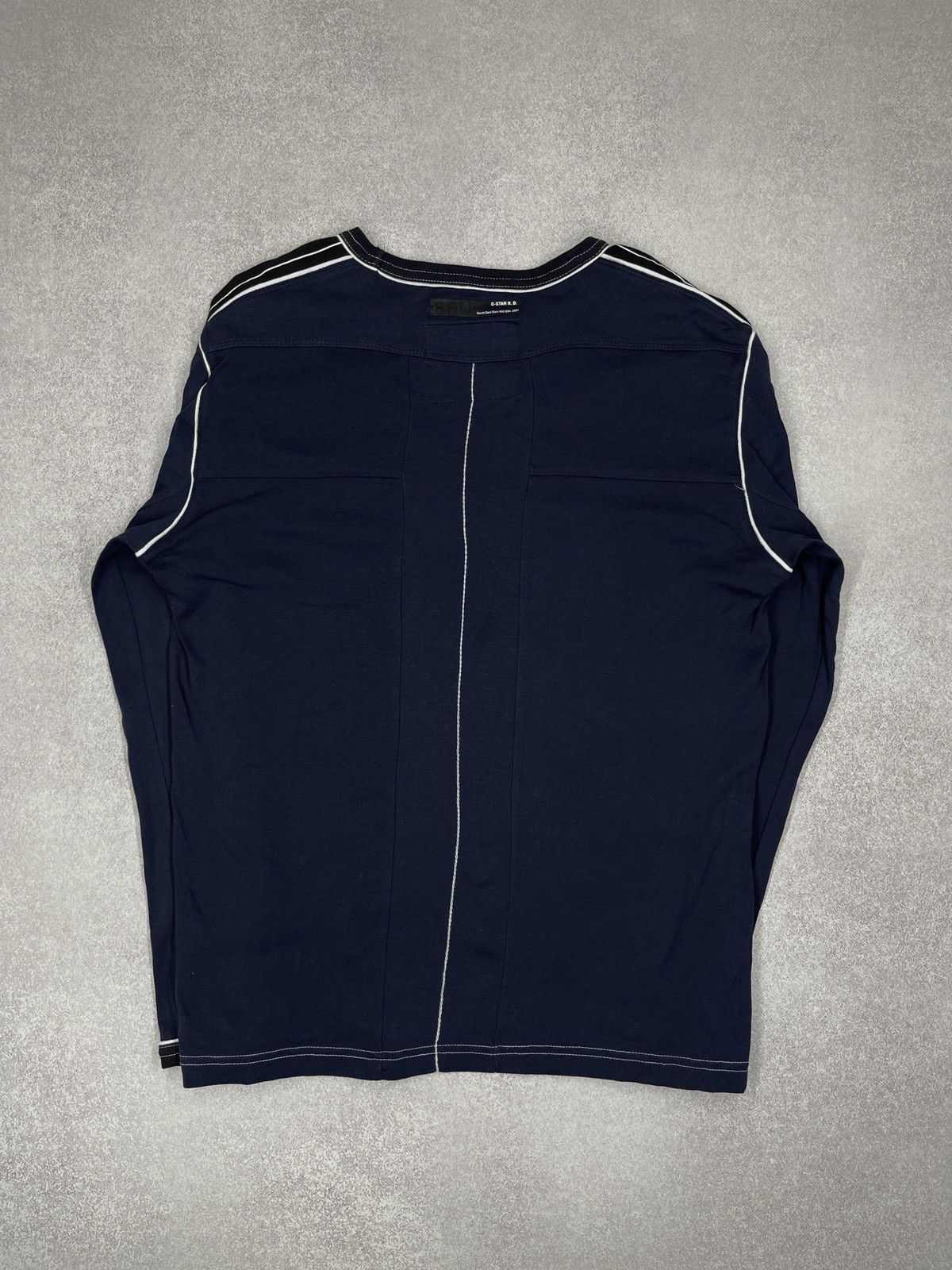 G-Star Vintage G Star Raw Vernon Longsleeve Navy Big Logo Size US XL / EU 56 / 4 - 8 Thumbnail