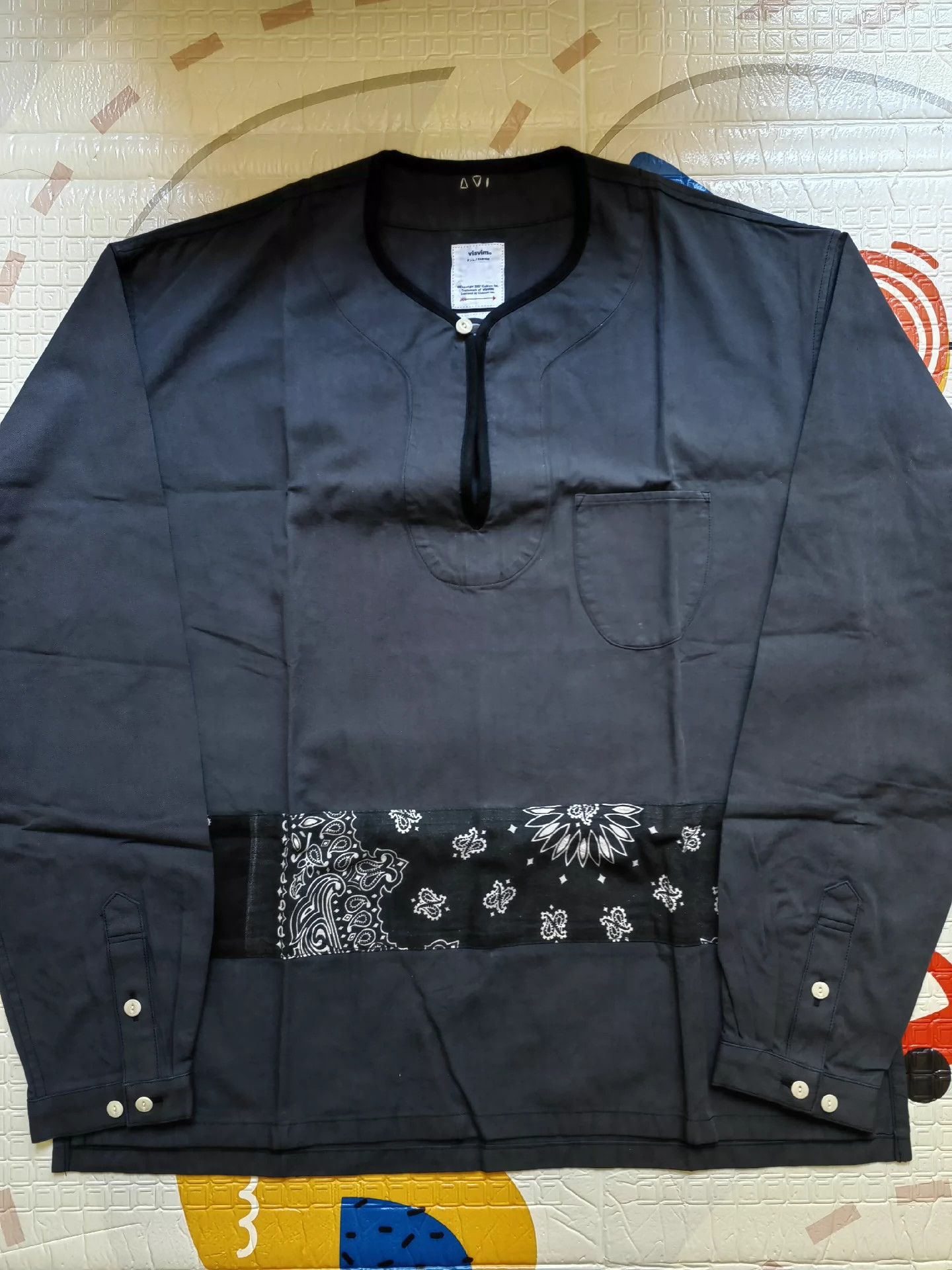 Visvim VISVIM 18AW BORDER TUNIC P.O. VT BANDANA shirt Size US S / EU 44-46 / 1 - 1 Thumbnail