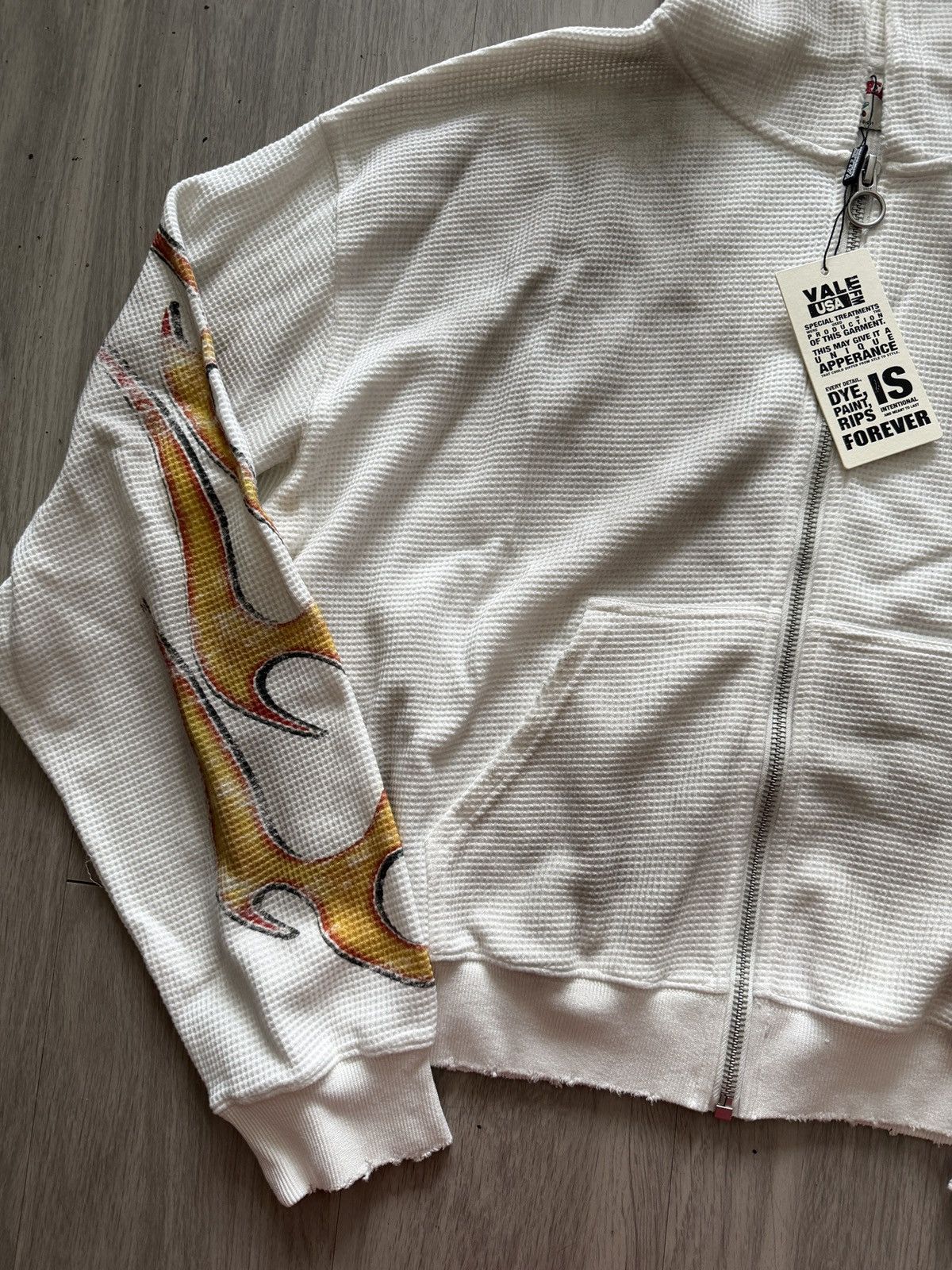 Vale Vale Forever White Reborn Waffle Zip Up Valley Dreams Size US L / EU 52-54 / 3 - 2 Thumbnail