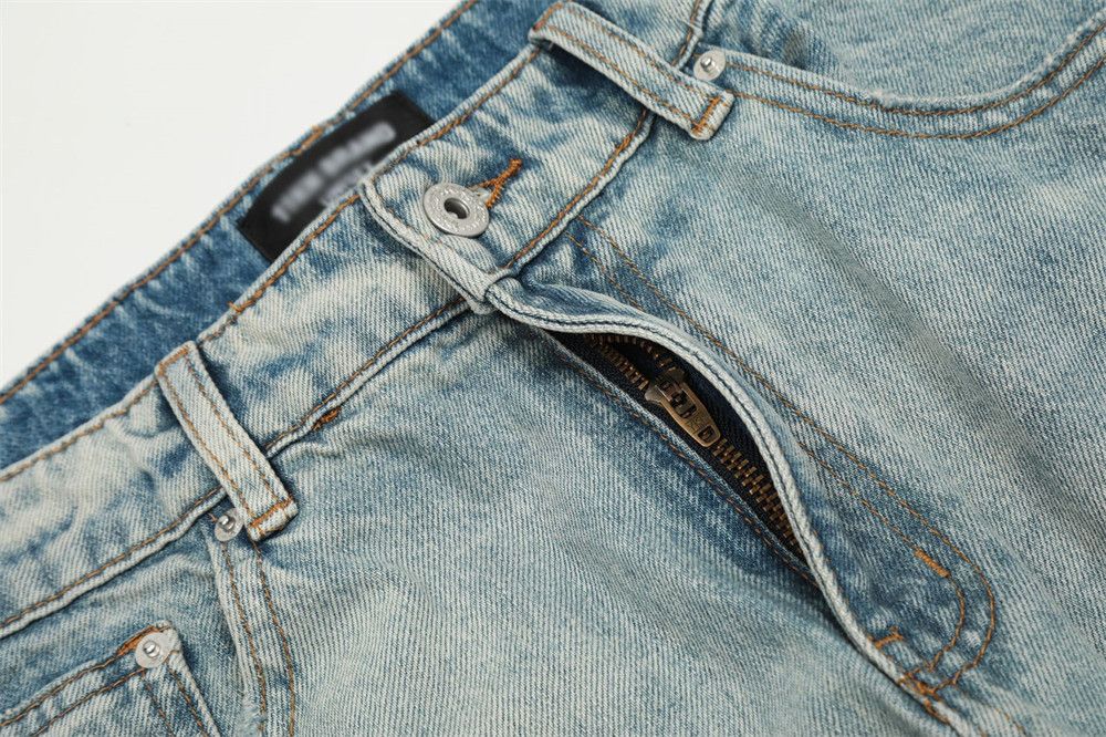Japanese Brand × Jean Washed men's loose casual punk distressed straight jeans Size US 32 / EU 48 - 4 Thumbnail