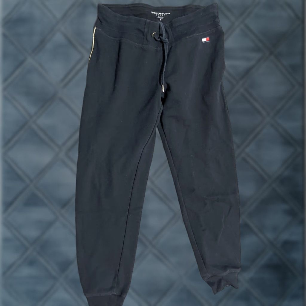 Tommy Hilfiger Tommy Hilfiger Sport Jogger Sweatpants Women's Med Black Drawstring Spell Out Size 32" / US 10 / IT 46 - 1 Thumbnail