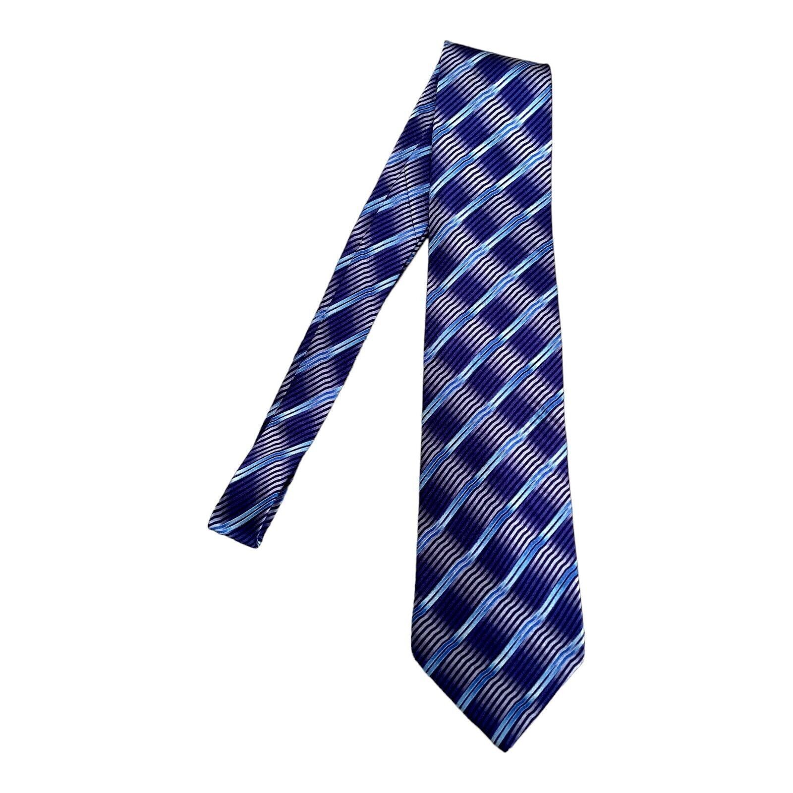 Lanvin LANVIN PARIS Purple Striped Luxury Silk Tie Hand Made In Fra Size ONE SIZE - 3 Thumbnail