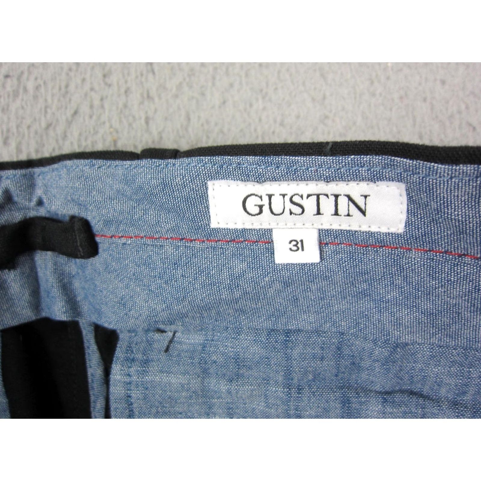 Gustin Gustin Pants Mens 31 Black Slim Straight Chino Button Fly Made in USA Size US 31 - 4 Thumbnail