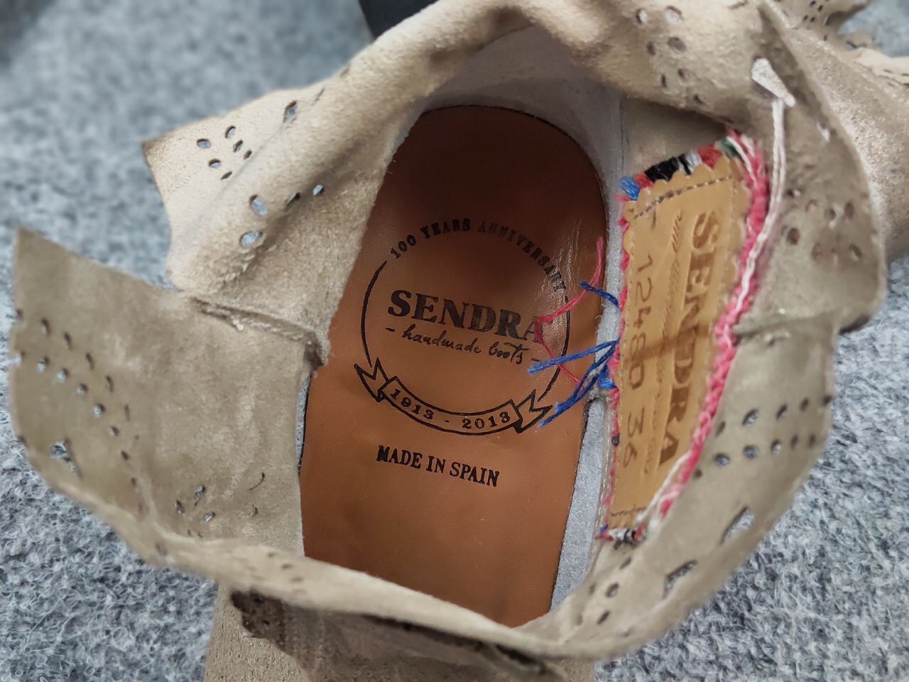 Sendra Sendra Spanish Leather Ankle Western Women Beige Boots Size US 6 / IT 36 - 19 Thumbnail