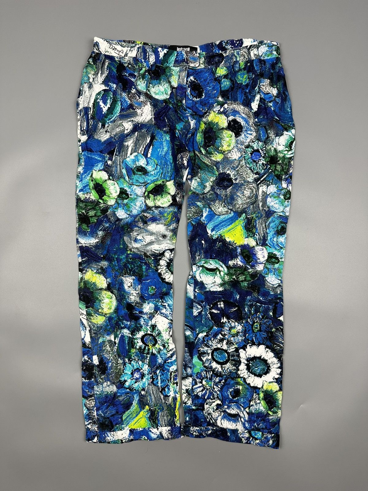 Just Cavalli Just Cavalli Rayon Floral Painted Pants Size 26" / US 2 / IT 38 - 1 Thumbnail