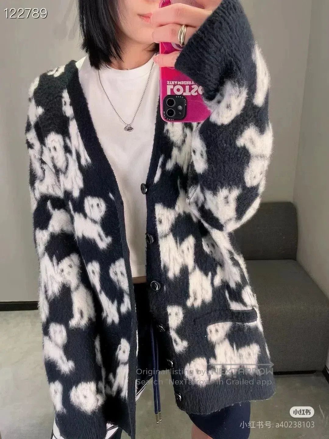 Celine Celine Amy Dorian SS22 Dog Jacquard Brushed Wide. Size XS / US 0-2 / IT 36-38 - 9 Thumbnail