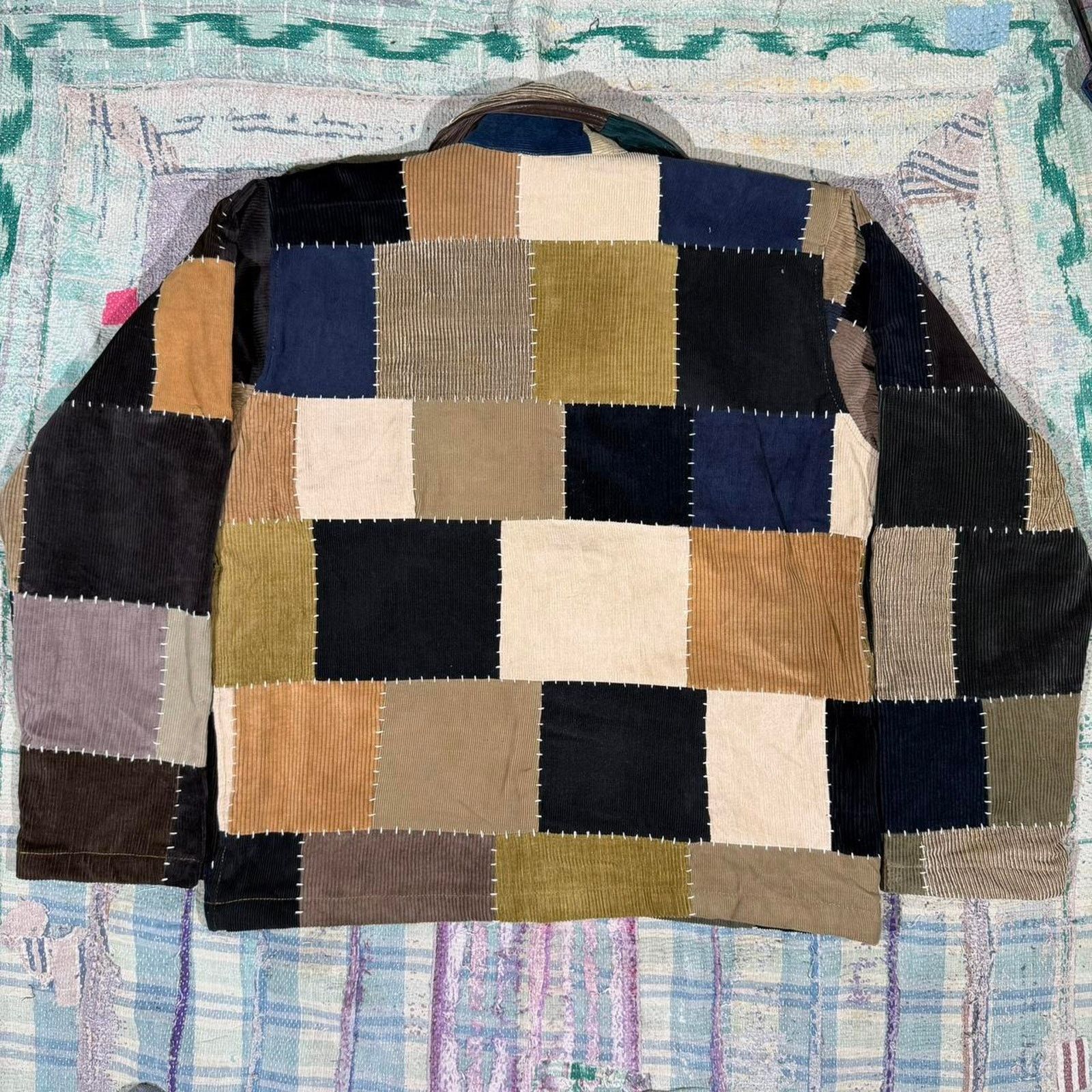 Other Custom patchwork corduroy jacket handmade sashiko sz medium Size US M / EU 48-50 / 2 - 2 Thumbnail