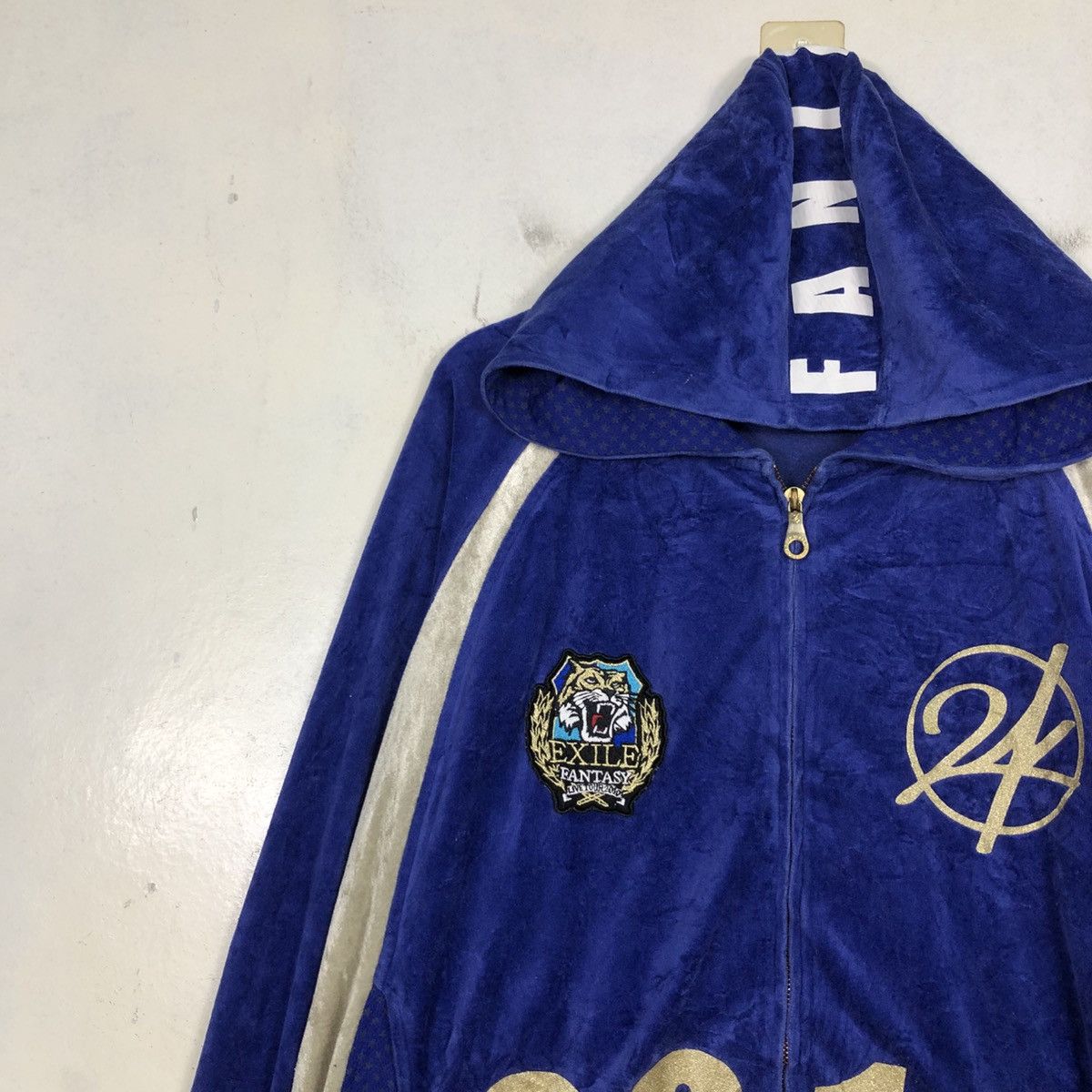 Japanese Brand 📌Zipper Hoodie Sweater 24 Karats Gold Over Print Size US XL / EU 56 / 4 - 9 Thumbnail