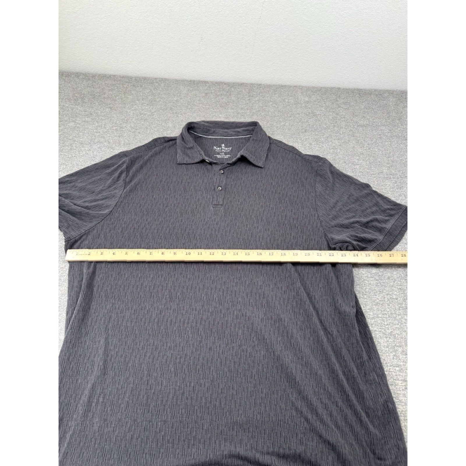 Nat Nast Nat Nast Silk Shirt Mens 2XL Gray Black Polo Short Sleeve Bowling Luxury Size US XXL / EU 58 / 5 - 6 Thumbnail