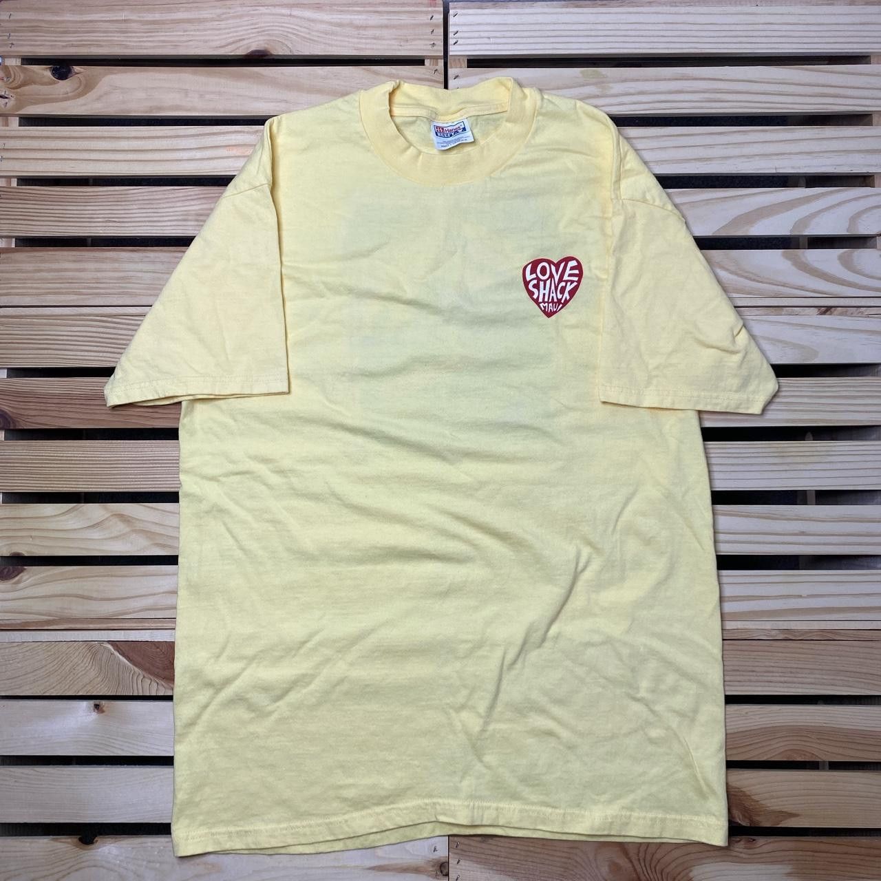 Hanes Vintage The Love Shack Maui, HI Yellow Surf Tee Size Large Size US L / EU 52-54 / 3 - 2 Thumbnail