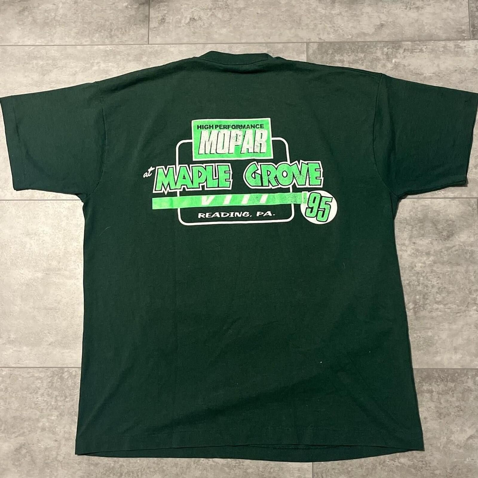 Fruit Of The Loom Vintage 1995 Maple Grove Drag Raceway MOPAR Graphic Tee XL Size US XL / EU 56 / 4 - 2 Thumbnail