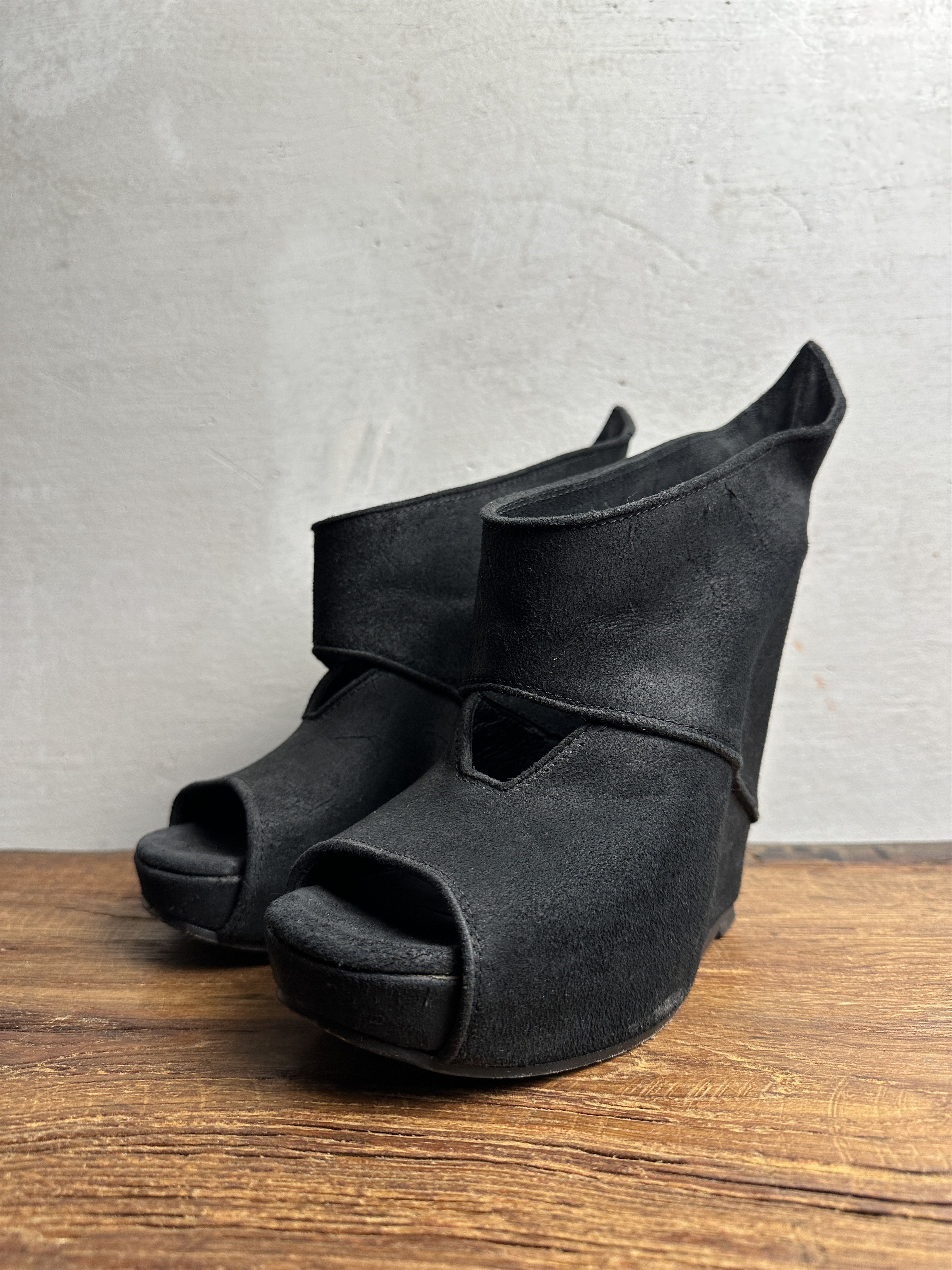 Rick Owens Rick Owens Suede Wedge Sandals Size US 10 / IT 40 - 4 Thumbnail