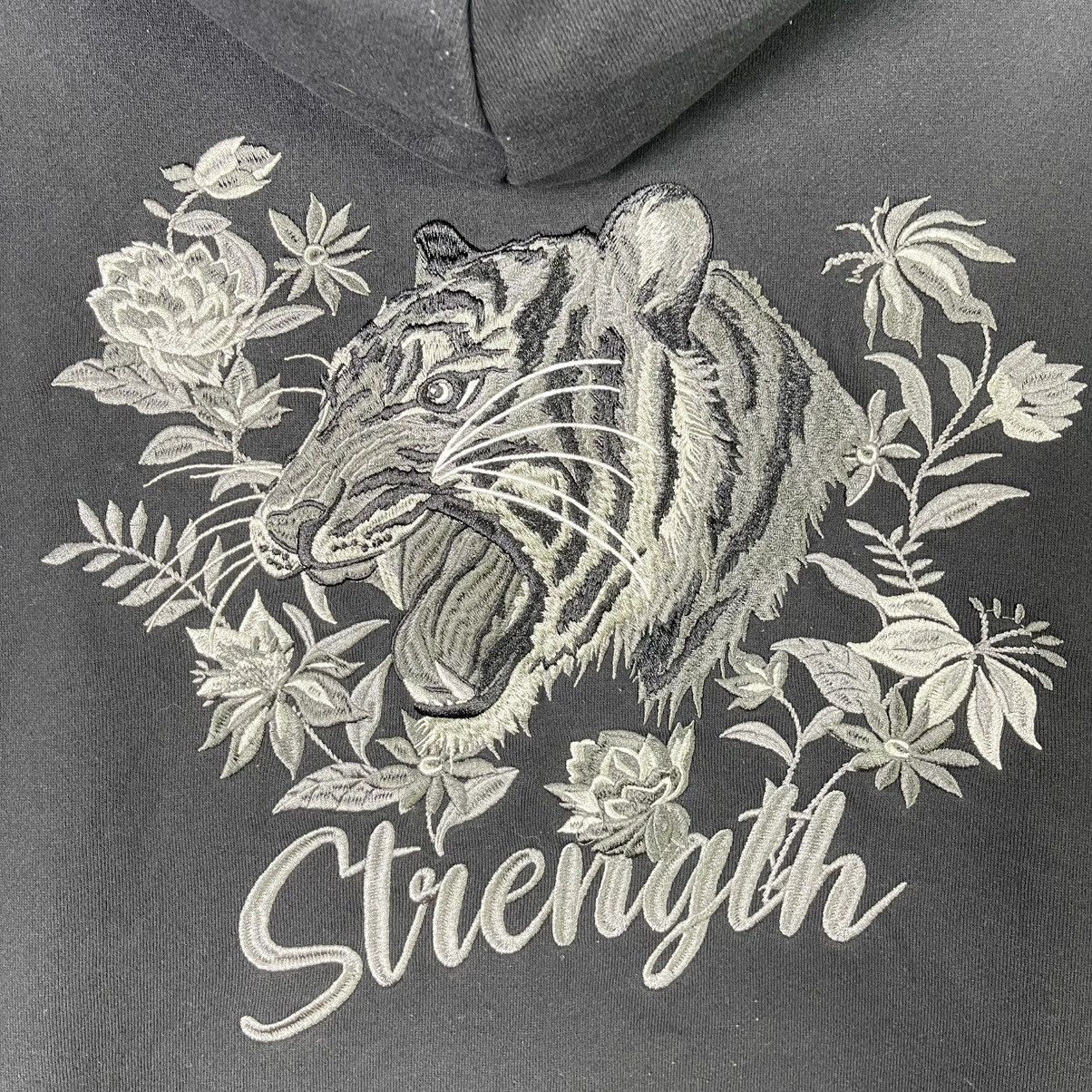 Japanese Brand Strength Tiger Embroidery Hoodie Black Japanese Streetwear Size US L / EU 52-54 / 3 - 2 Thumbnail