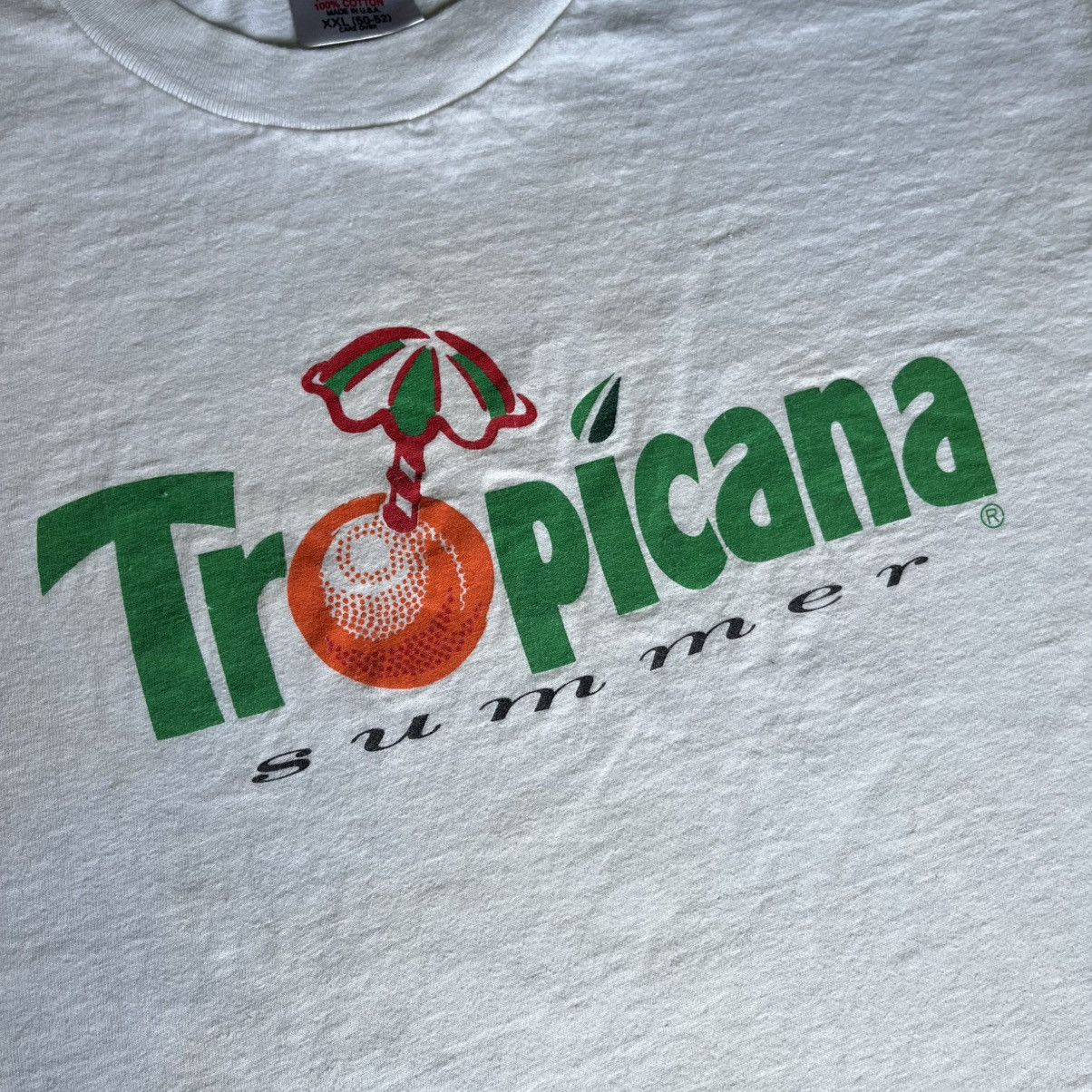 Vintage Vintage 1990s Tropicana Summer Orange Juice Graphic T Shirt Size US XXL / EU 58 / 5 - 3 Thumbnail