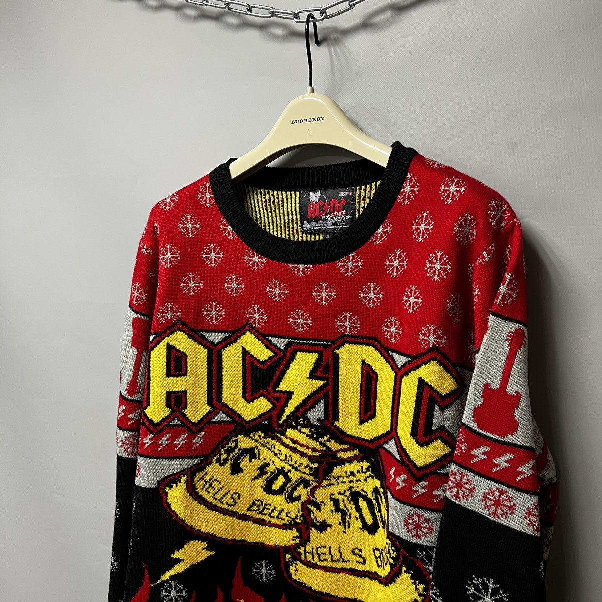 AC/DC AC/DC Hells Bells Christmas Sweater Official Y2K Size US XL / EU 56 / 4 - 12 Thumbnail