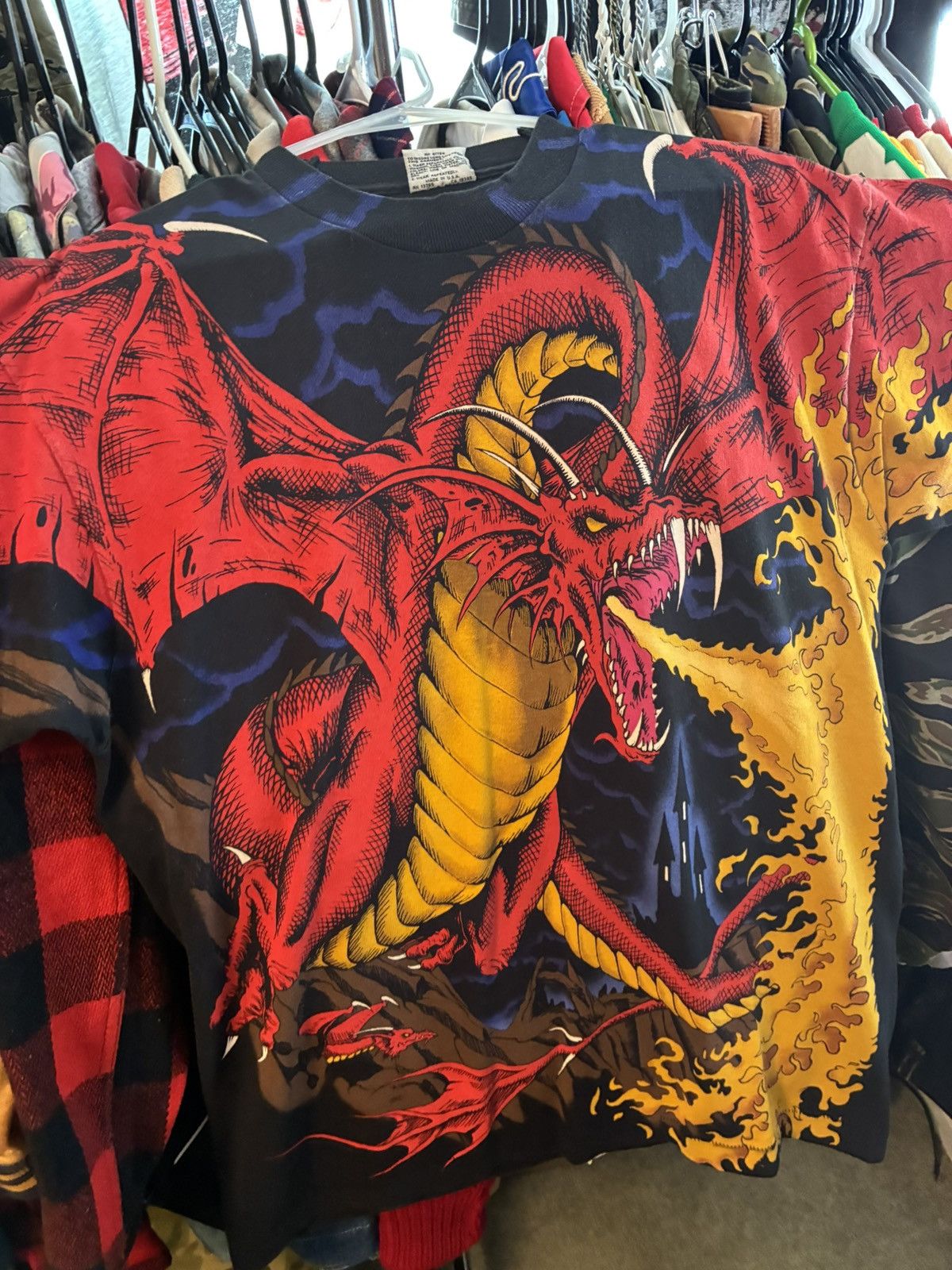 Liquid Blue Vintage 90s Liquid Blue dragon tee shirt Size US L / EU 52-54 / 3 - 2 Thumbnail