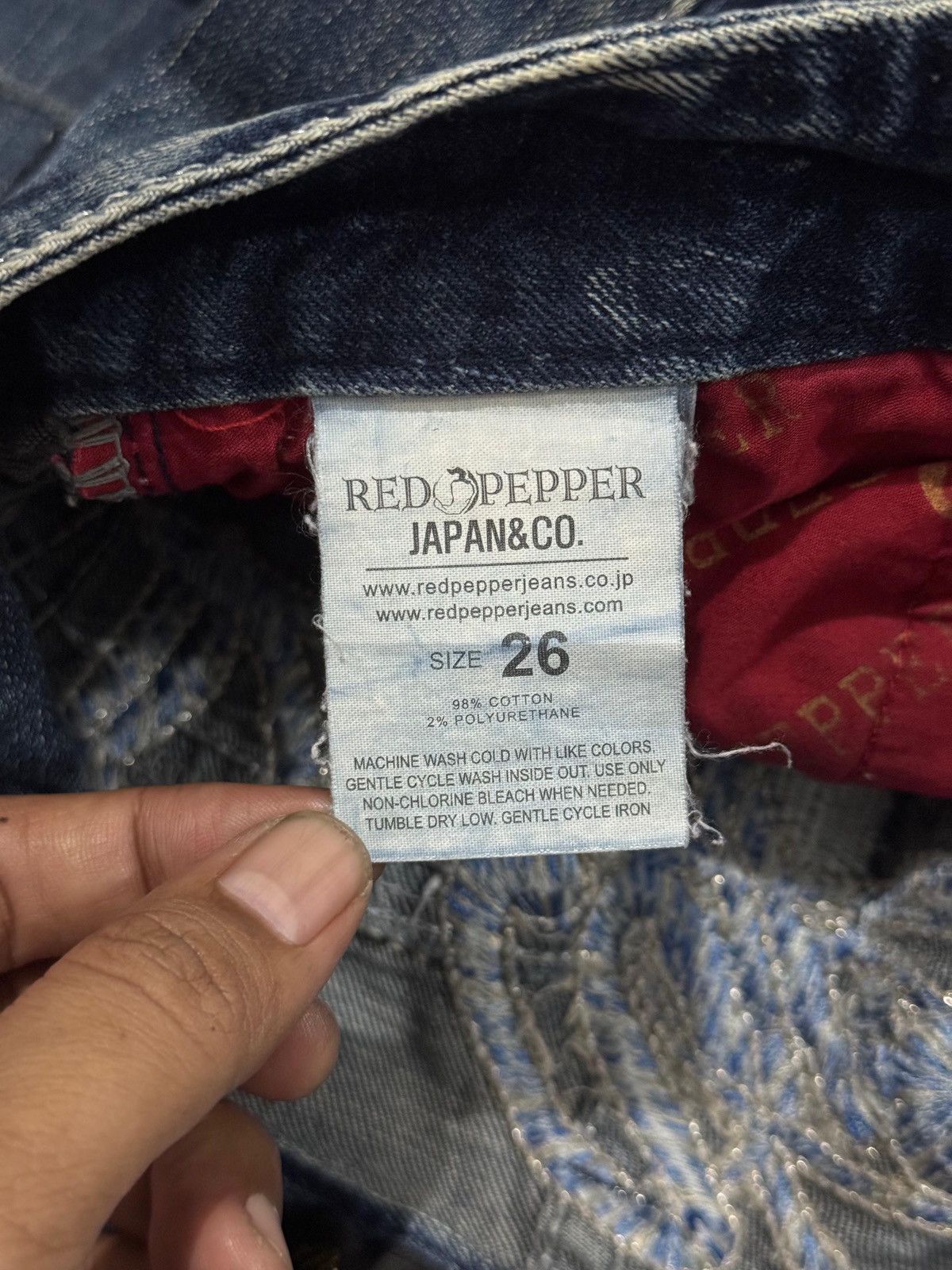 Hysteric Glamour Y2k Red Peppers skull studded ifsixwasnine bootcut jeans Size US 29 - 13 Thumbnail