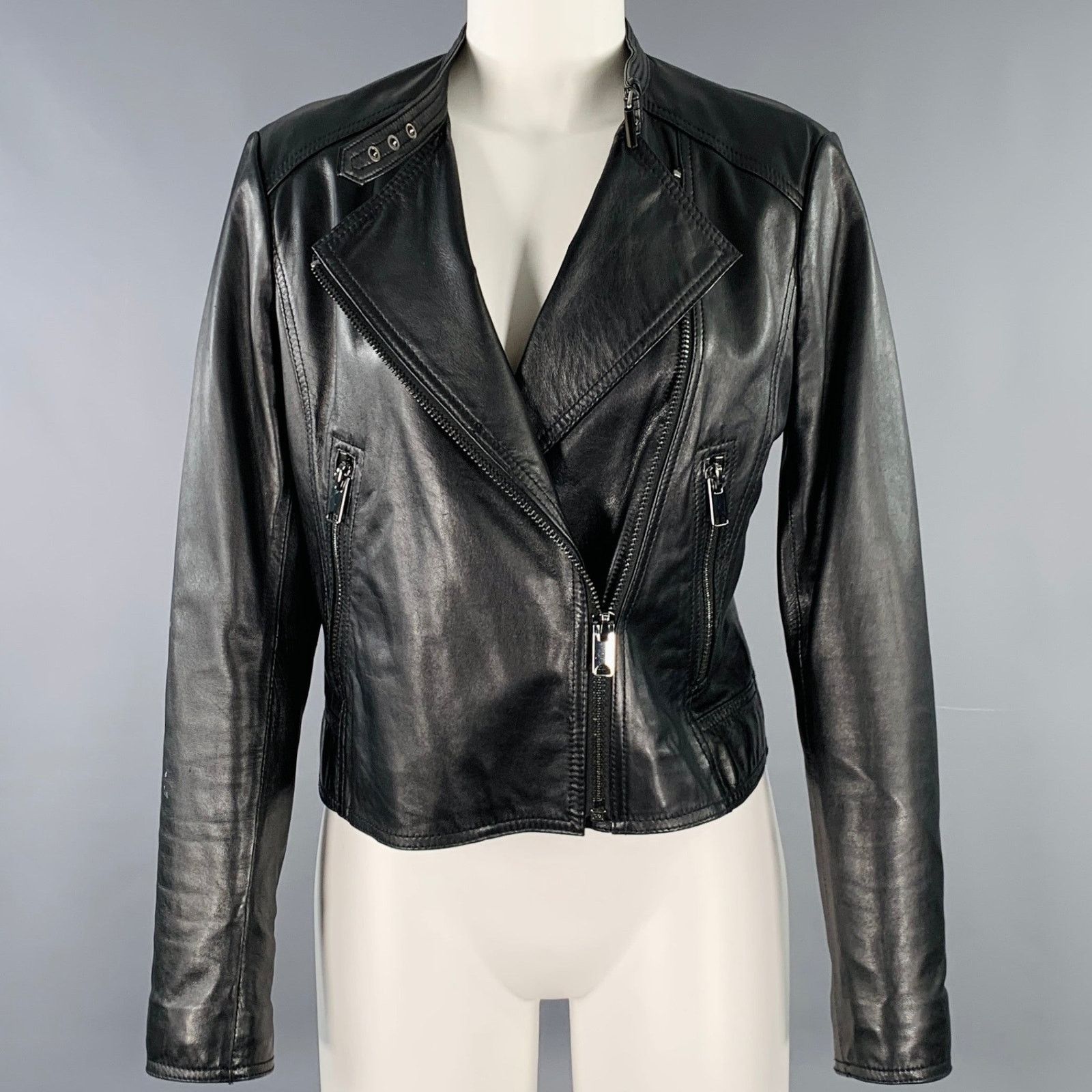 Other MARC NEW YORK Size S Black Leather Motorcycle Jacket Size S / US 4 / IT 40 - 1 Thumbnail