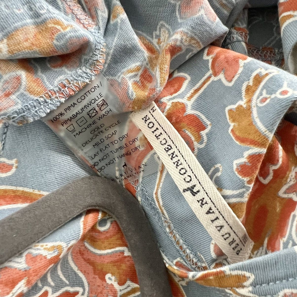 Other Peruvian Connection Pima Cotton Sleeve Floral Paisley Dress Size M / US 6-8 / IT 42-44 - 6 Thumbnail