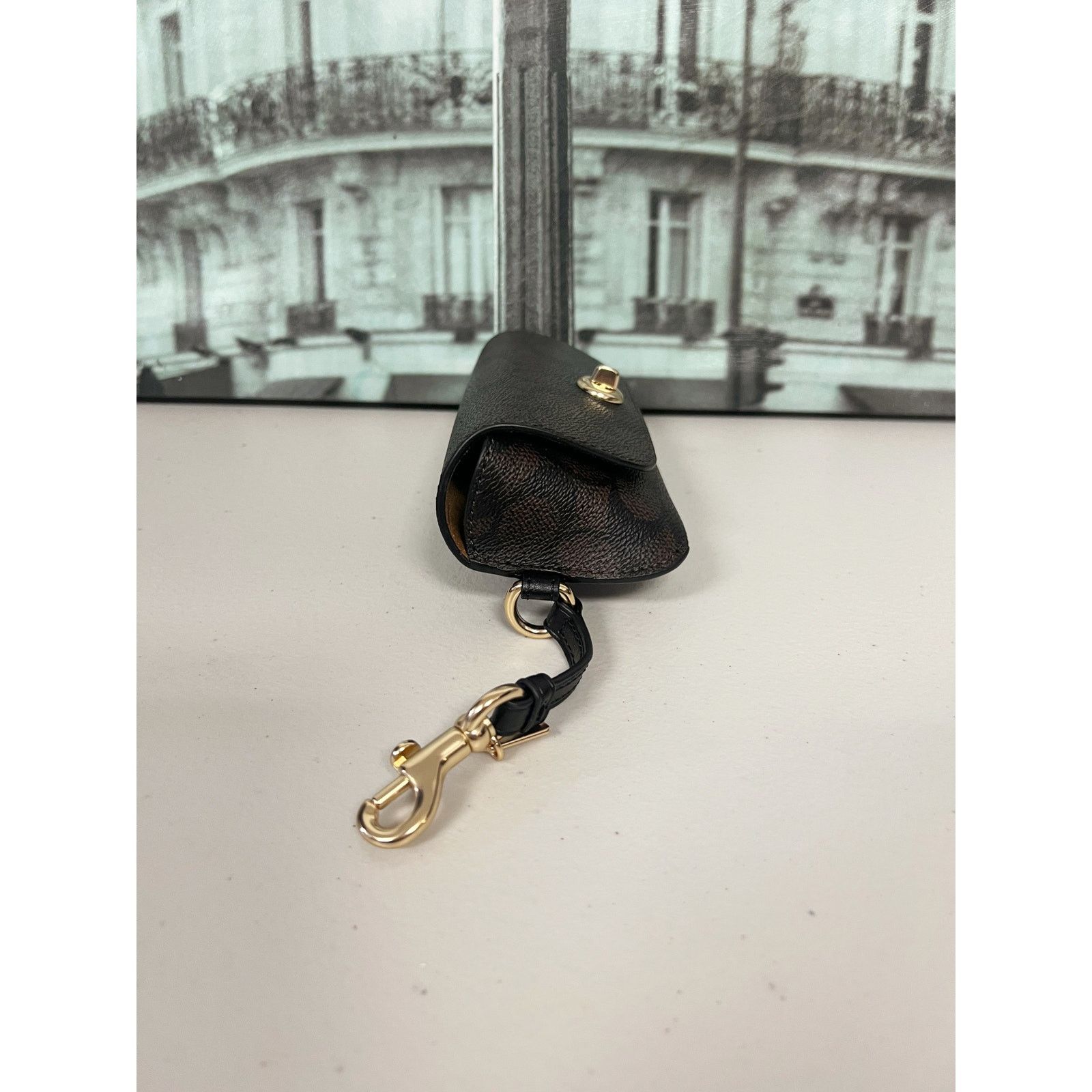 Coach Coach CZ207 Sunglass Case In Signature Canvas IN Black Size ONE SIZE - 4 Thumbnail