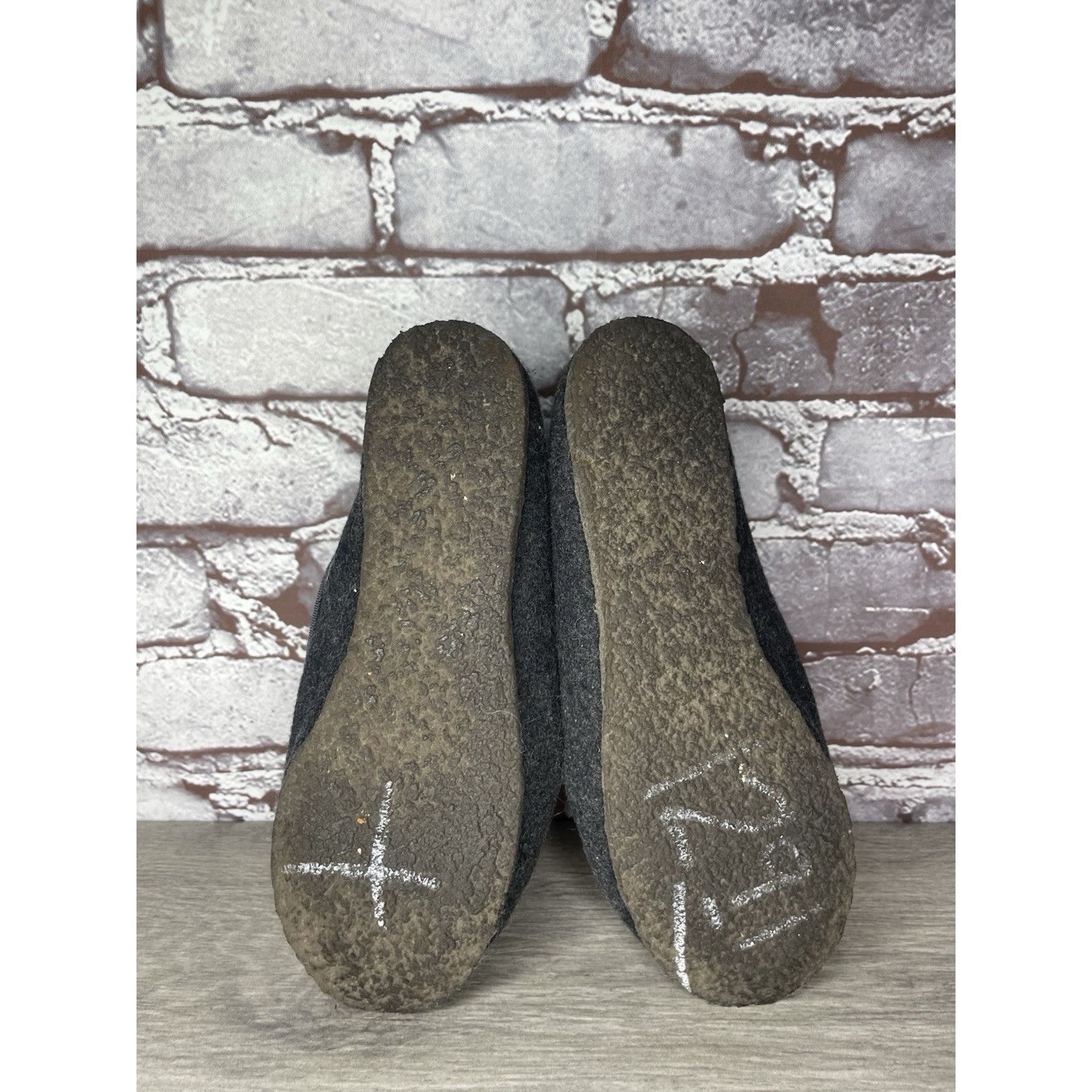 Tory Burch Tory Burch Billy Charcoal Gray Wool Logo Lamb Fur Slipper Fl Size US 6 / IT 36 - 20 Thumbnail