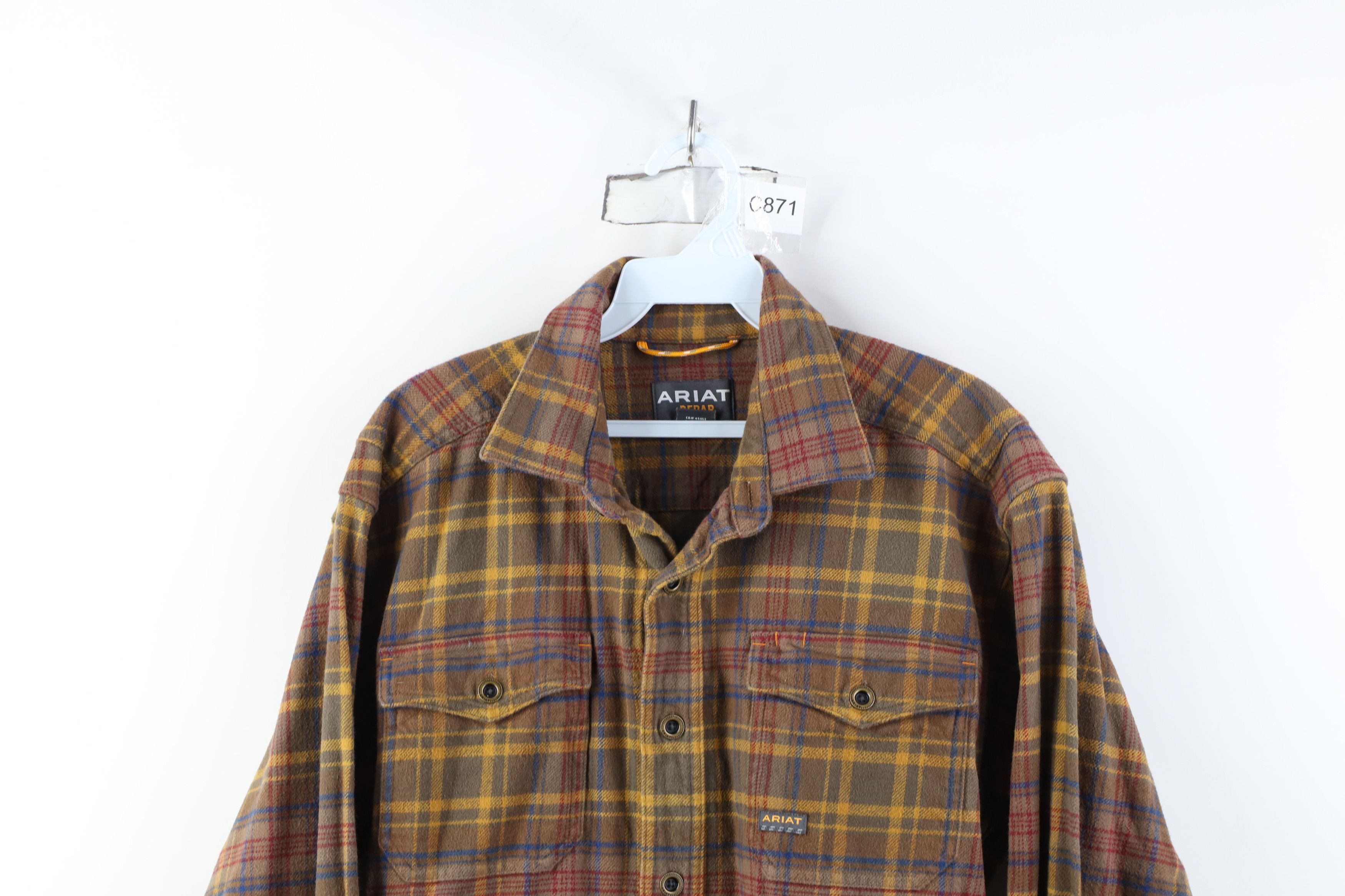 Ariat Ariat Rebar Heavyweight Flannel Collared Button Shirt Plaid Size US S / EU 44-46 / 1 - 2 Thumbnail