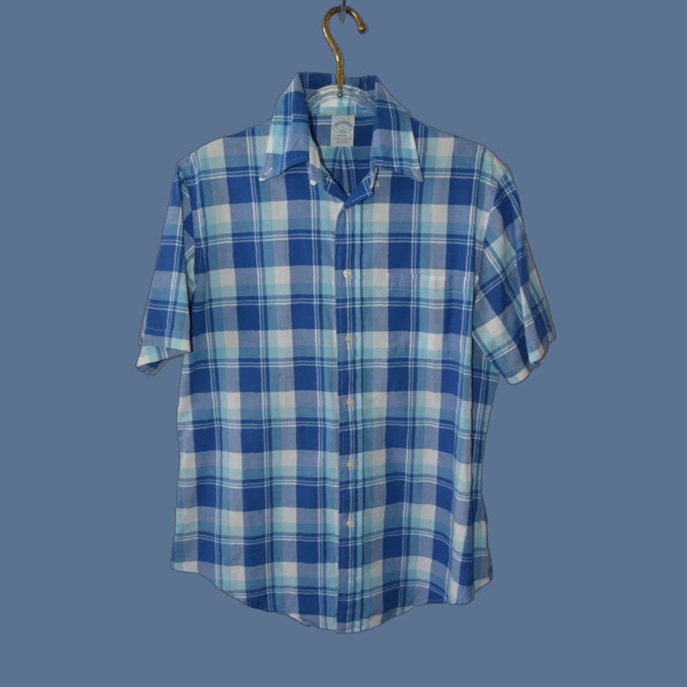 Brooks Brothers **Brooks Brothers Men's L Blue Plaid Button-Down Shirt** User: **Brooks Brothers Men's Size L Blue Plaid Button-Down Shirt** Size US L / EU 52-54 / 3 - 1 Thumbnail