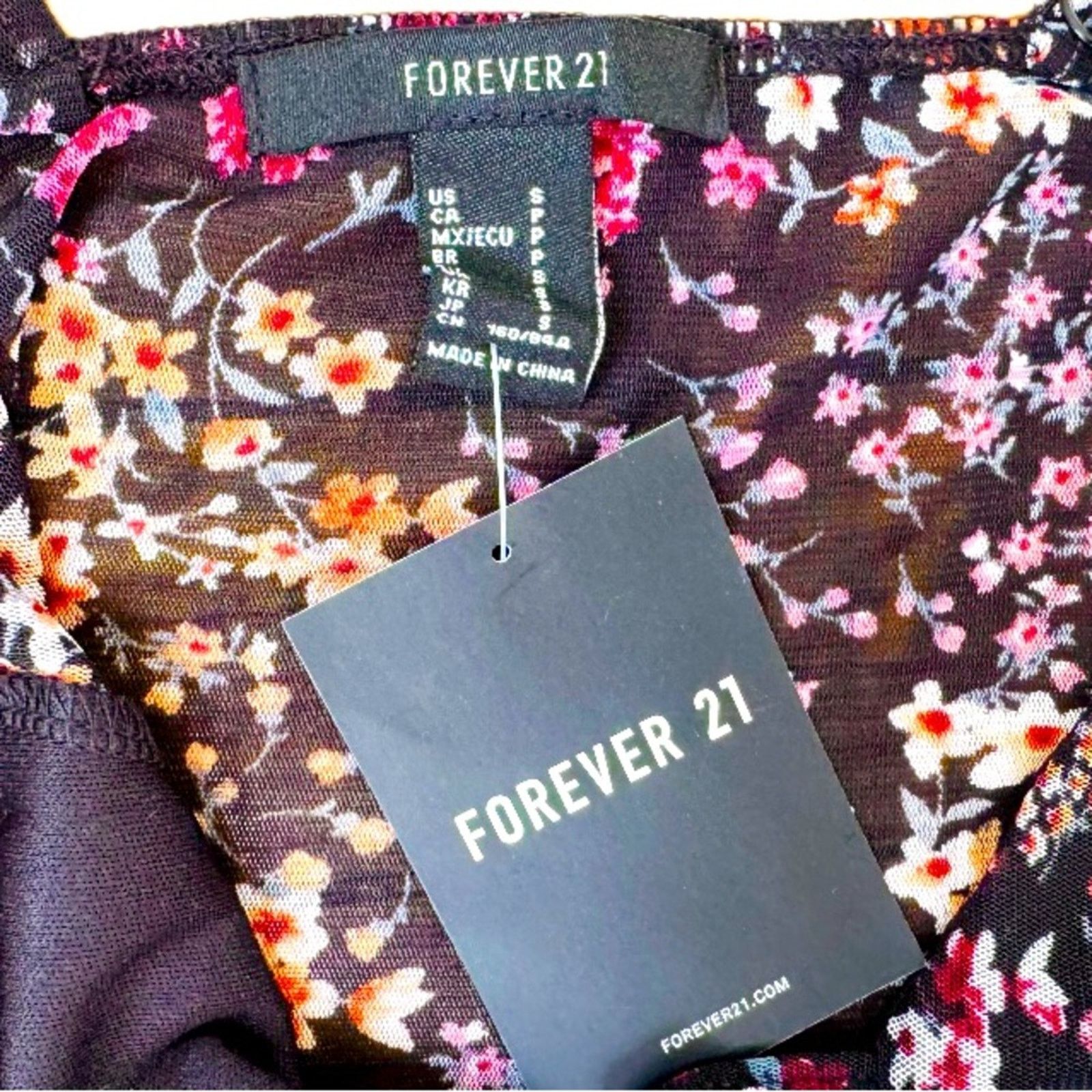Forever 21 FLORAL BUSTIER BODYSUIT Size S / US 4 / IT 40 - 4 Thumbnail