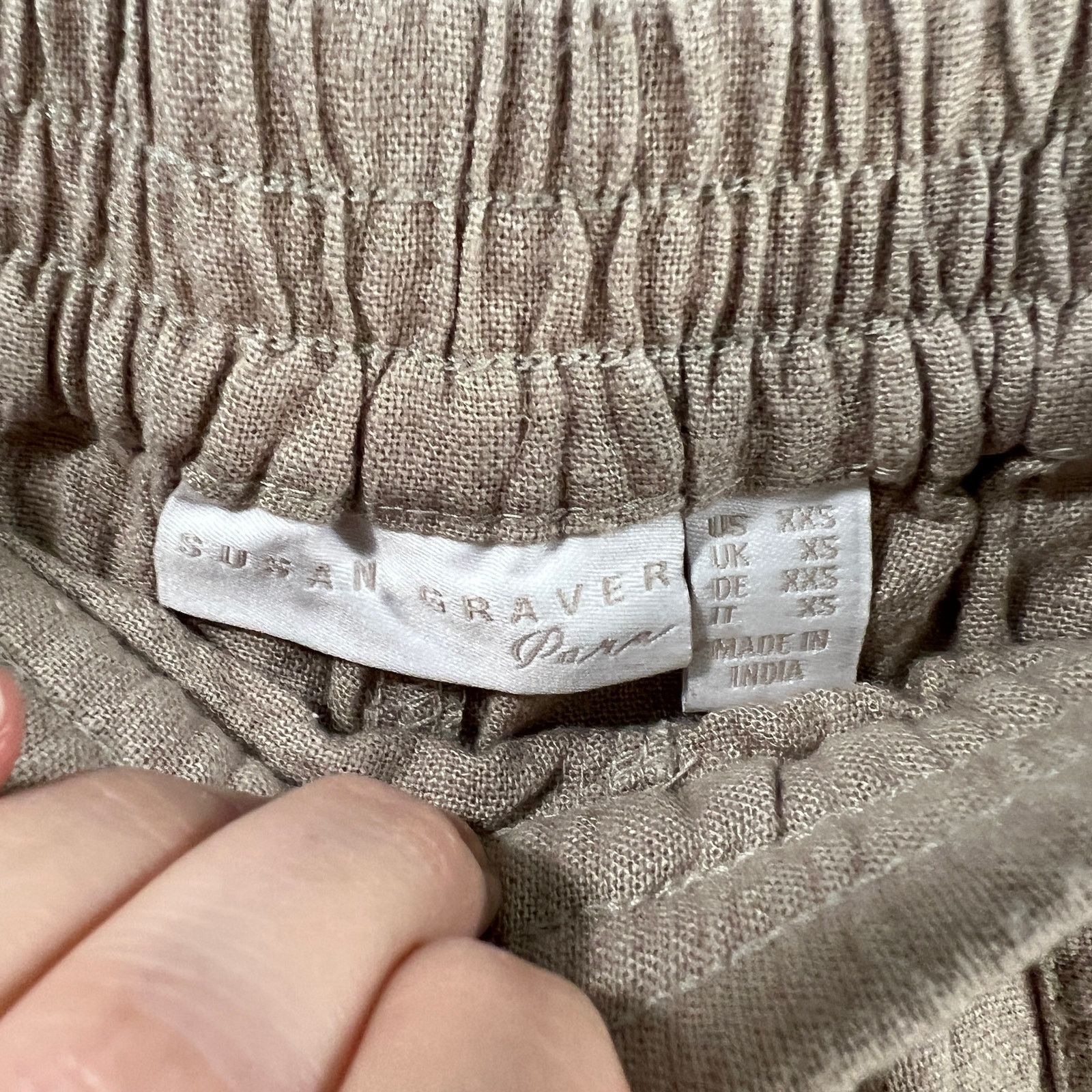 Other Susan Graver Regular Pure Easy Linen Utility Crop Pant Size 27" / US 4 / IT 40 - 3 Thumbnail
