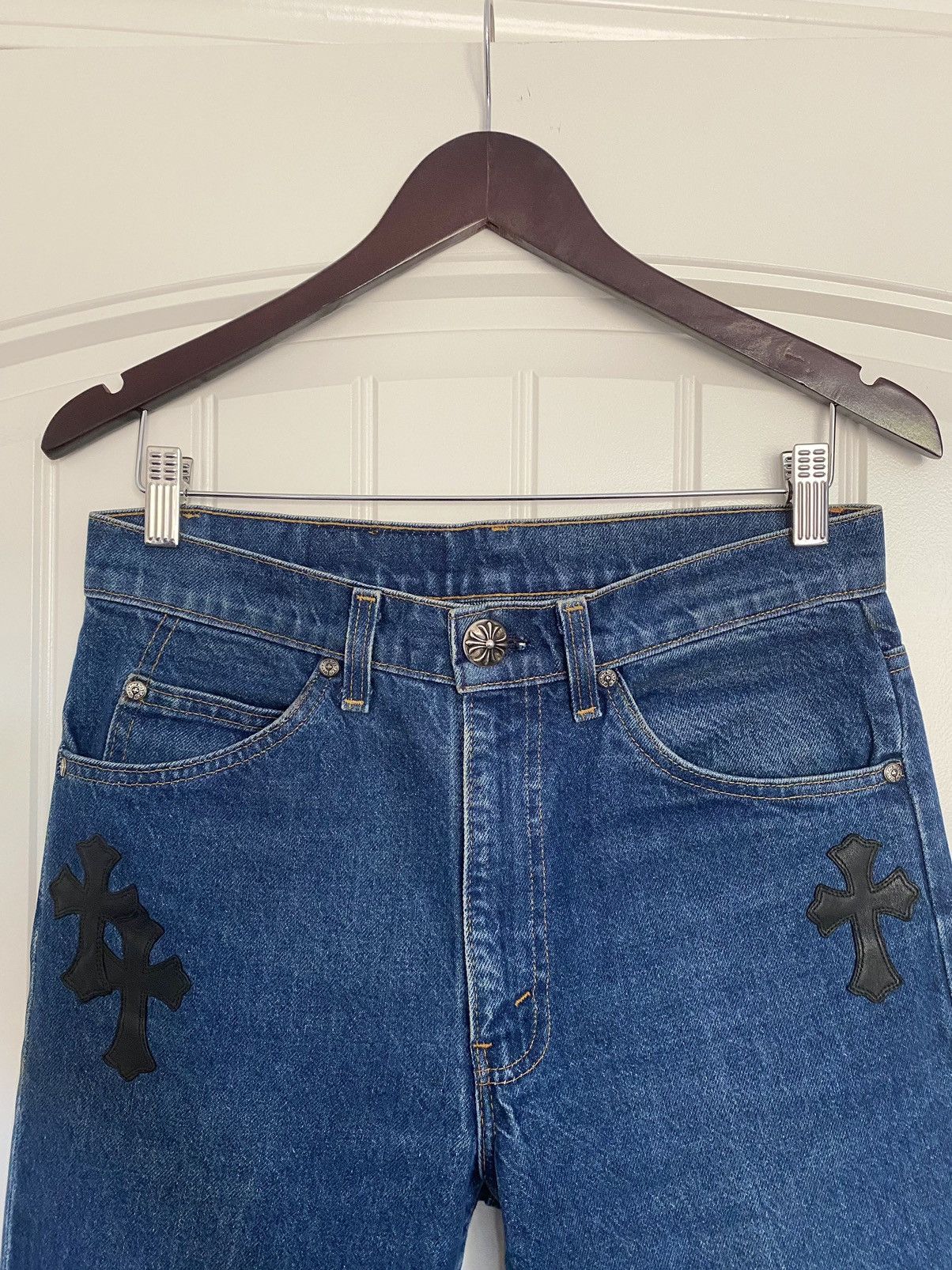 Chrome Hearts Chrome Hearts Levi’s 517 70’s Cross Patch Blue Jeans Size US 30 / EU 46 - 3 Thumbnail