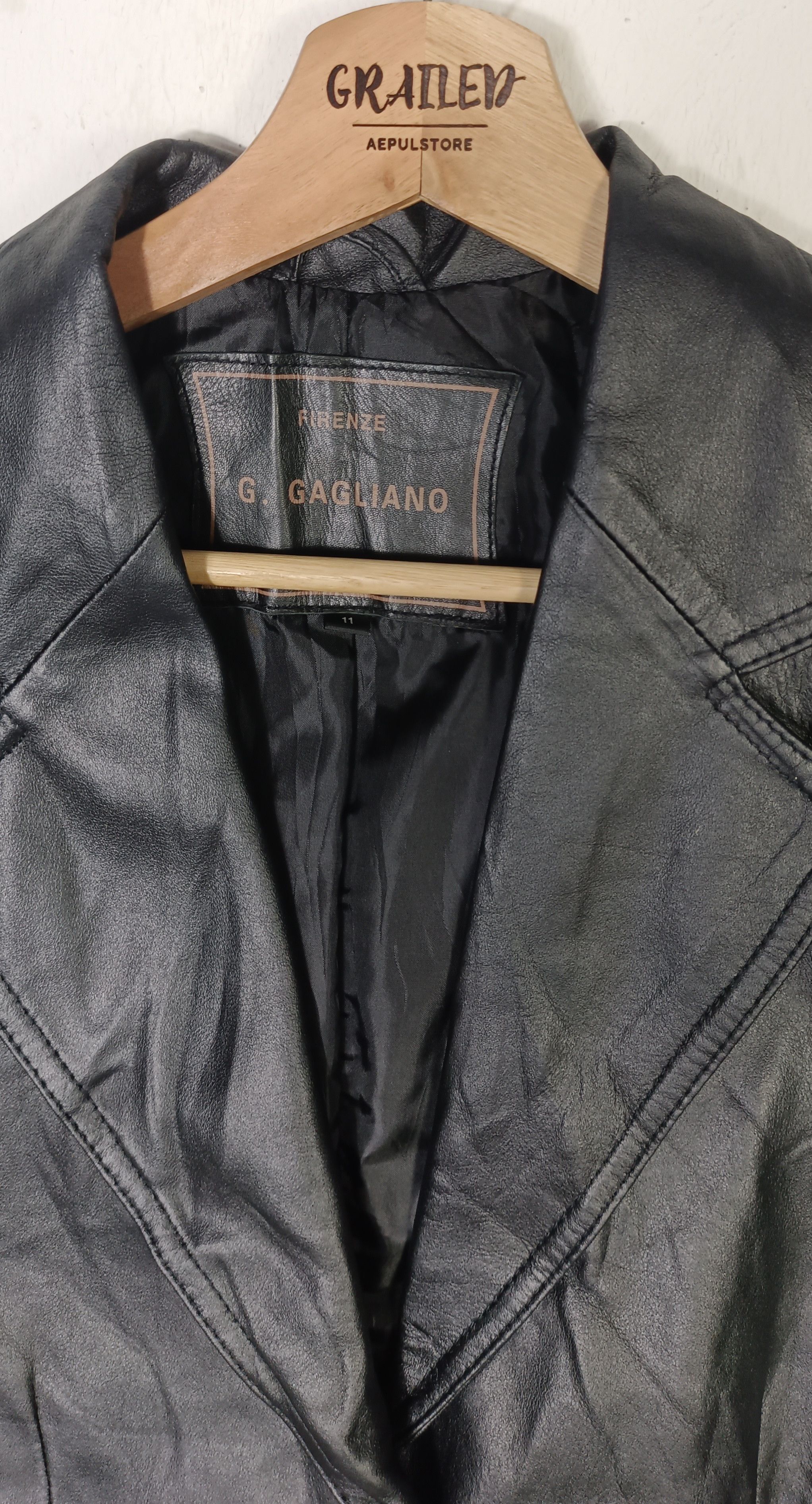 Firenze × Japanese Brand Firenze G.Gagliano New York Monte Carlo Leather Jacket Size US M / EU 48-50 / 2 - 7 Thumbnail
