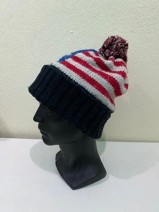 Vintage Vintage American Flag Bobble Beanie Hat Size ONE SIZE - 3 Thumbnail