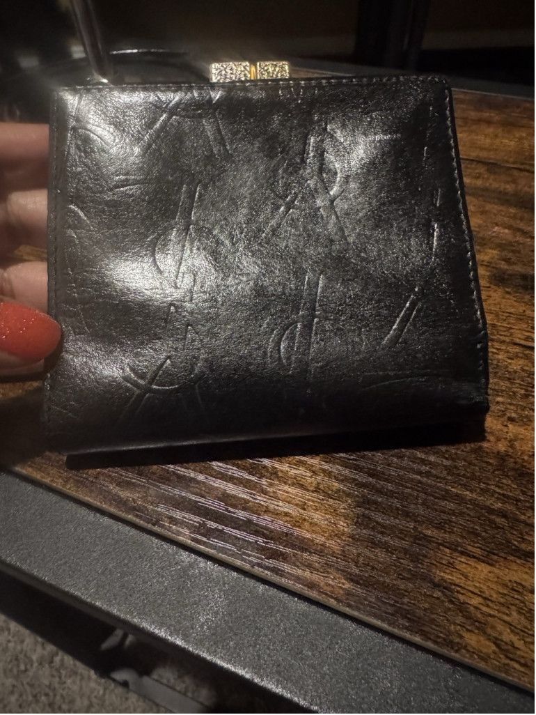 Saint Laurent Paris Yves Saint Laurent Embossed Leather Bifold Wallet Size ONE SIZE - 1 Thumbnail