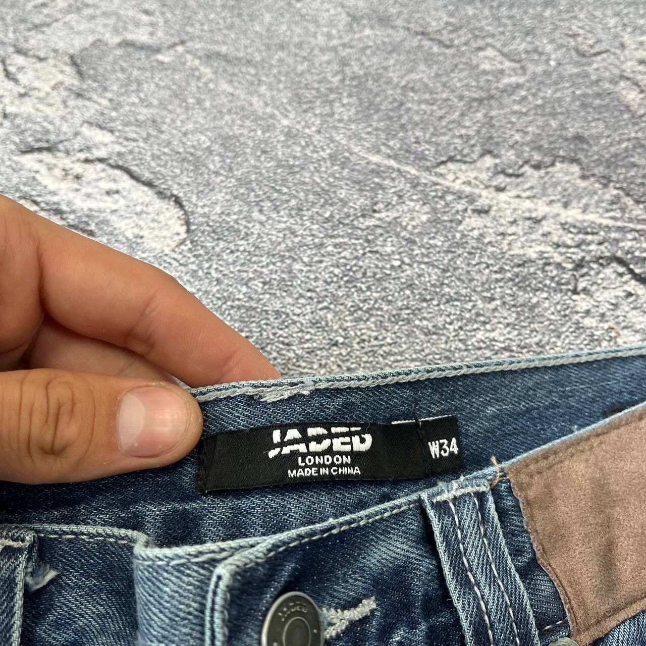 Japanese Brand Jeans Dirty Pants Faded Crash Denim Thrashed Y2K Distressed Size US 34 / EU 50 - 8 Thumbnail