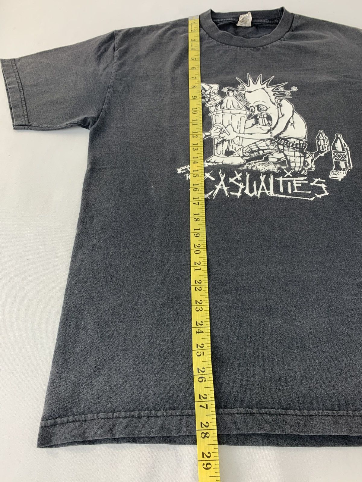 Band Tees 90s The Casualities Punk Rock Band Big Logo Black T-shirt Size US L / EU 52-54 / 3 - 9 Thumbnail