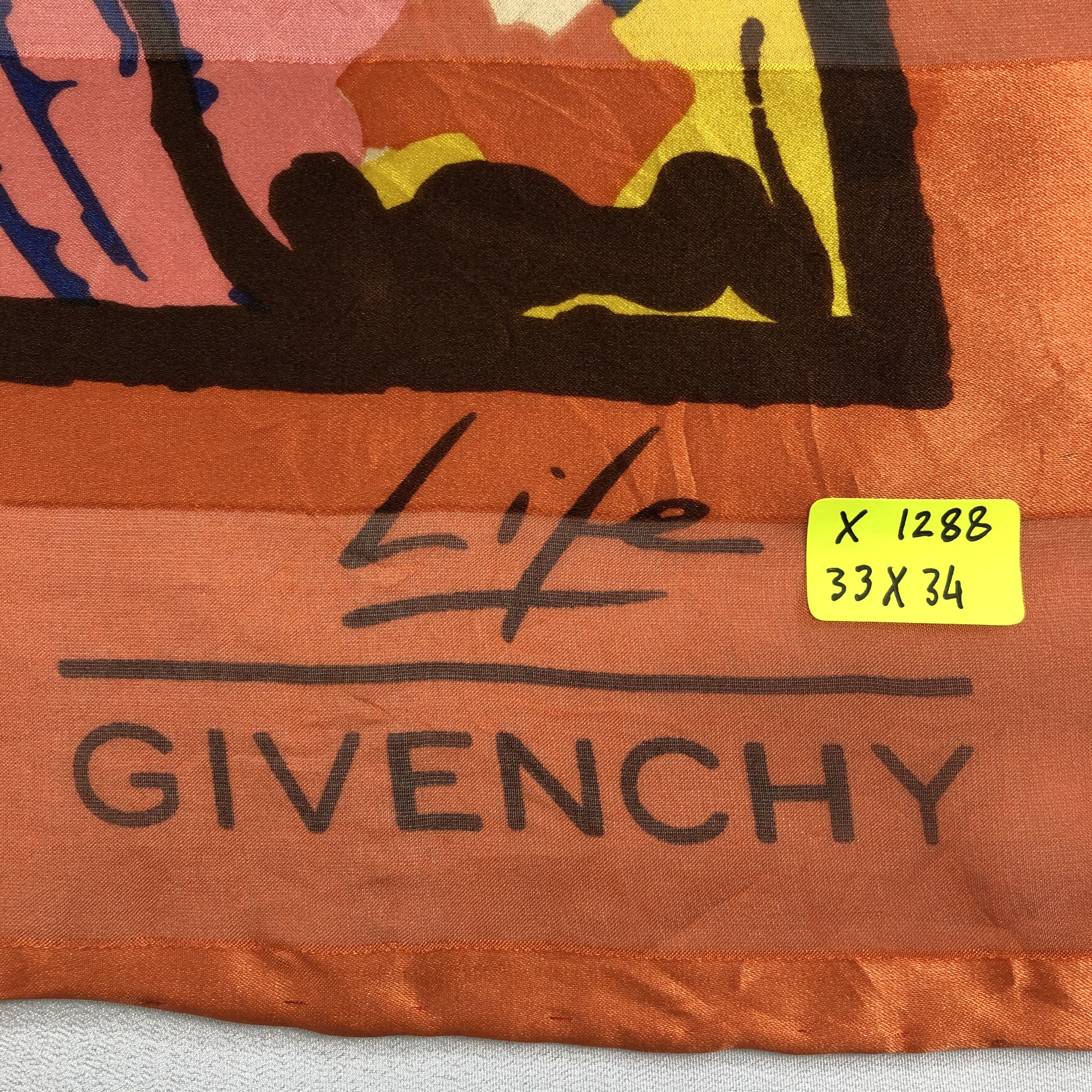 Vintage Vintage Givenchy Silk Scarf Size ONE SIZE - 7 Thumbnail
