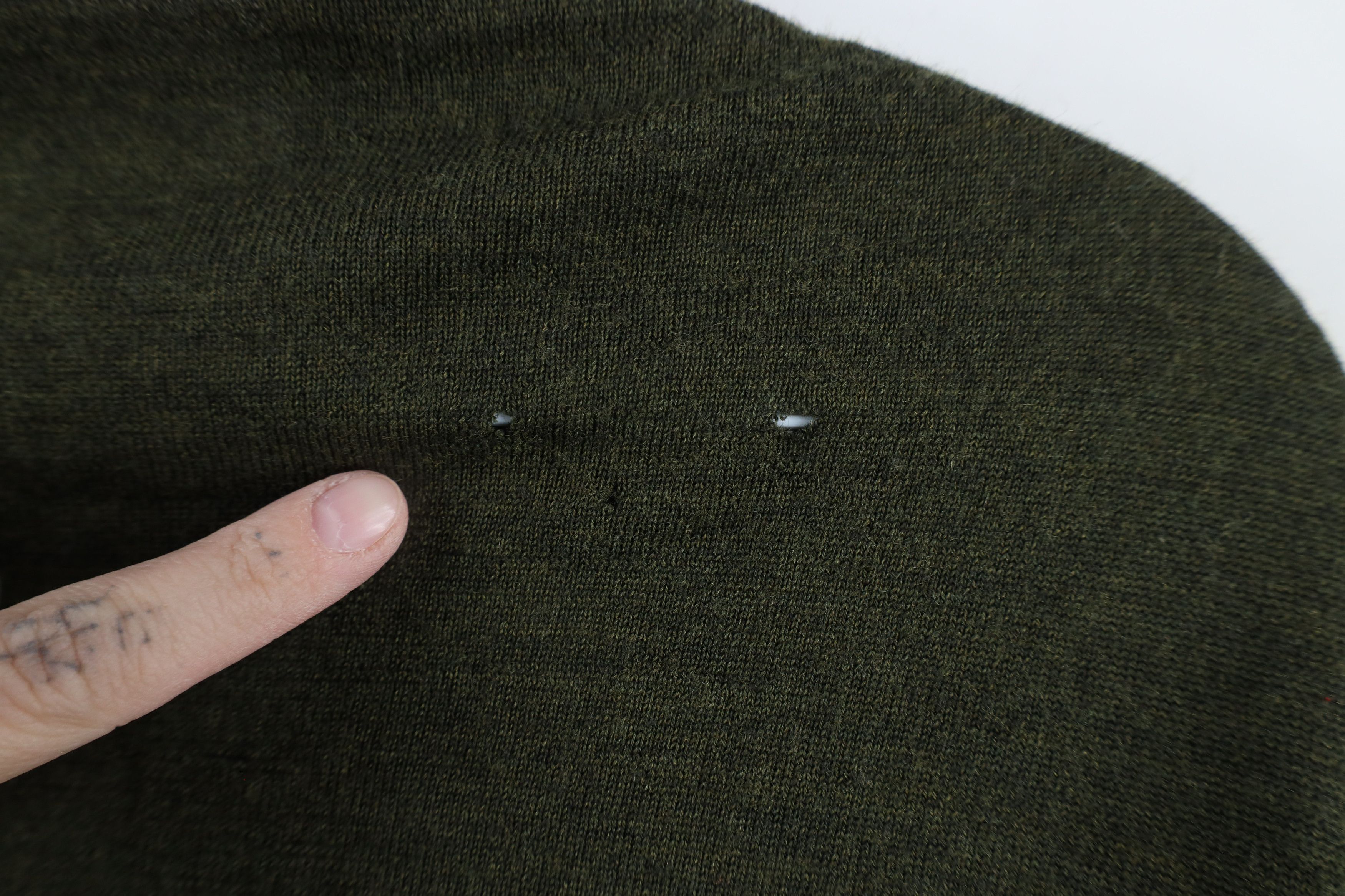 J.Crew × Vintage J Crew Blank Merino Wool Knit Cardigan Sweater Green Size XL / US 12-14 / IT 48-50 - 13 Thumbnail