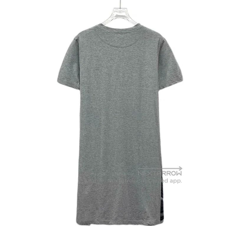 Hermes Hermes Gray Large Beak Bird Printed Cotton Round Collar Sh Size XXS / US 00 / IT 34 - 2 Thumbnail
