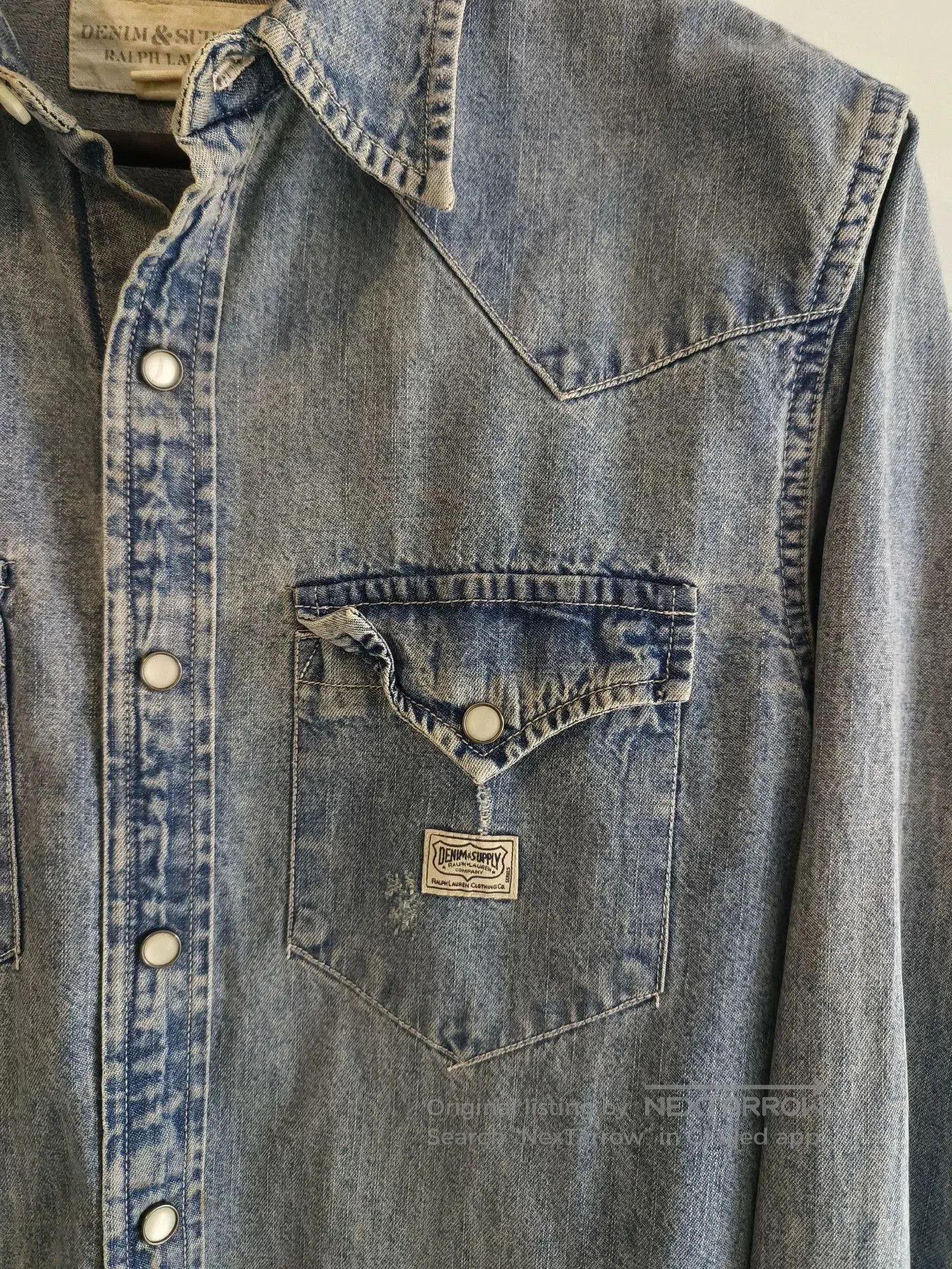 RRL Ralph Lauren Vintage Denim Supply RL Gradient Shirt. Size US S / EU 44-46 / 1 - 2 Thumbnail