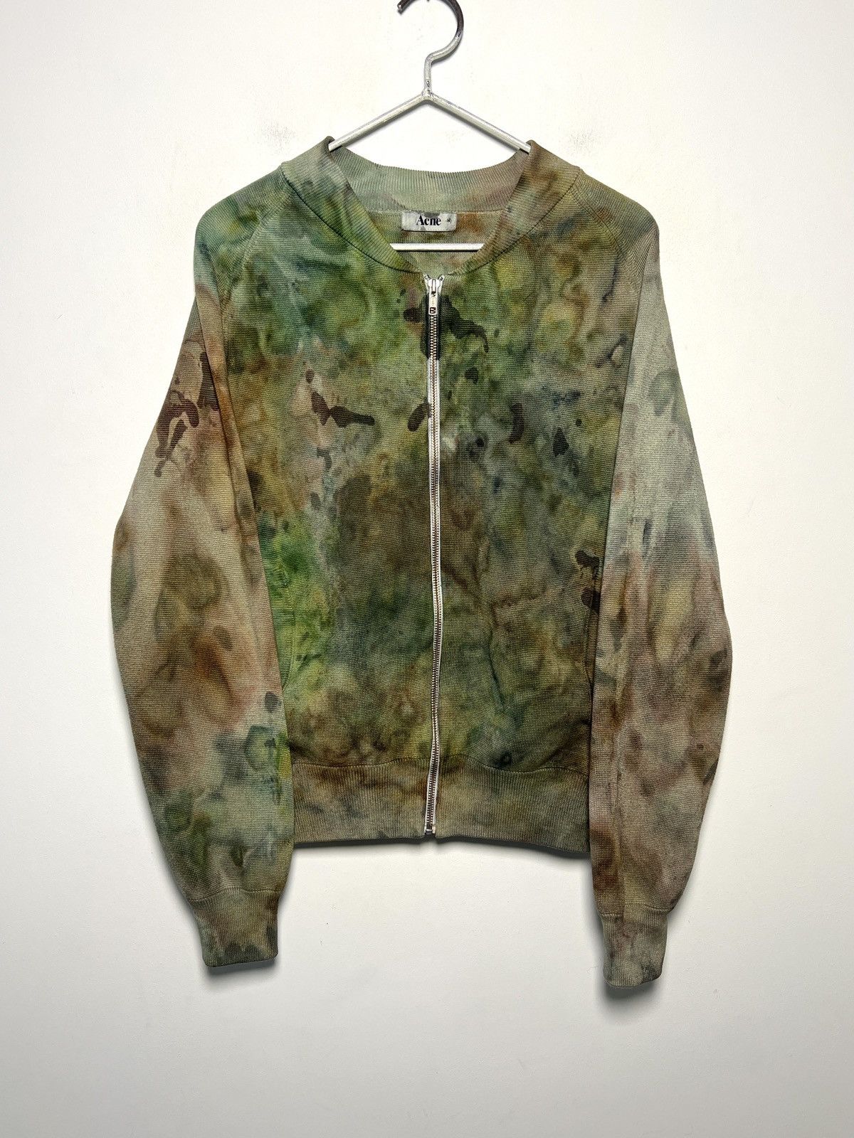 Acne Studios Hand-dyed Acne Studios zip-up cotton sweater Size US M / EU 48-50 / 2 - 2 Thumbnail